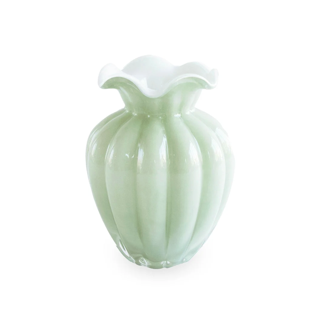 Glass Vento Medium Vase Pistachio