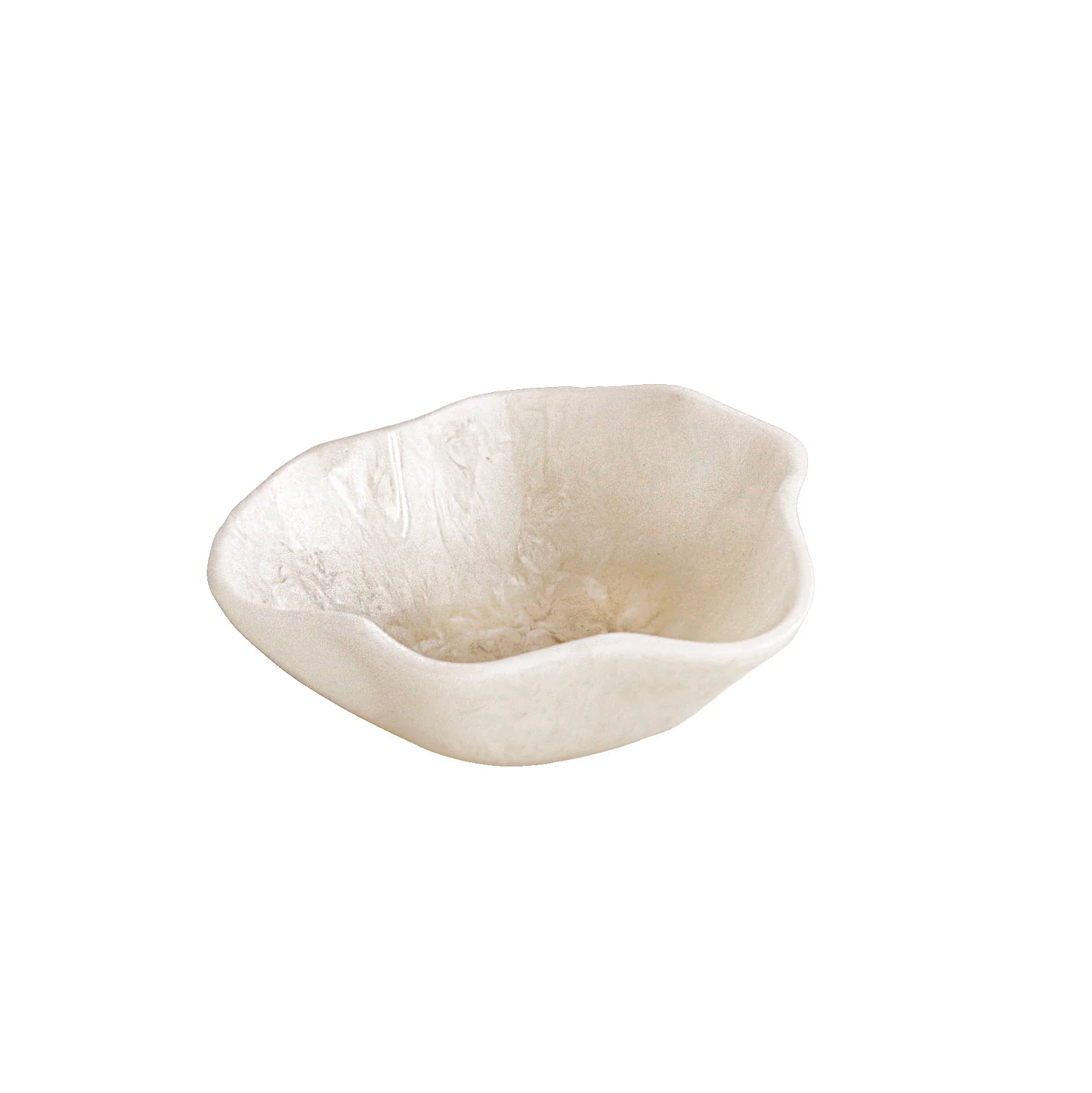 Resin Alabaster Mini Bowl White Swirl