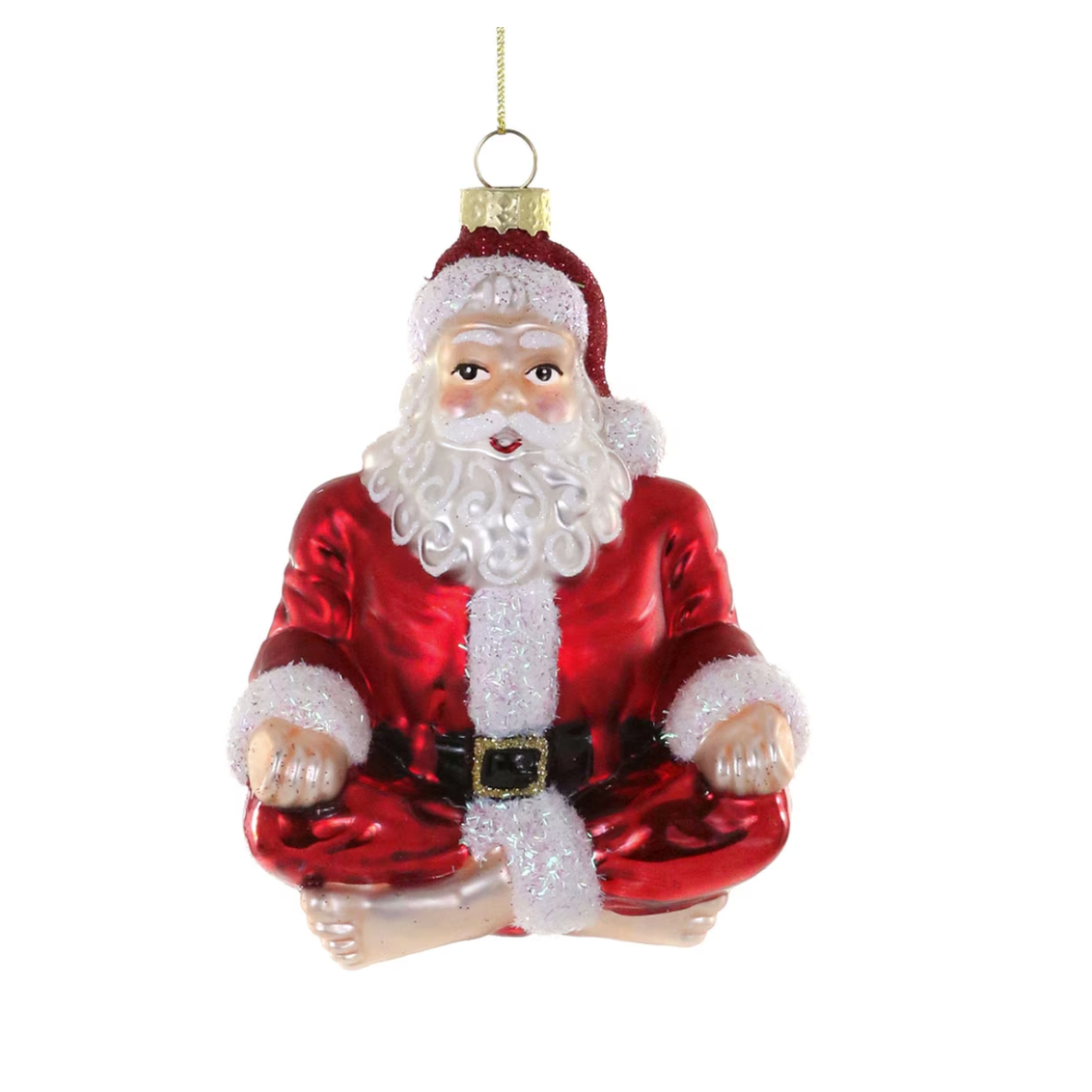 Yoga Santa Ornament