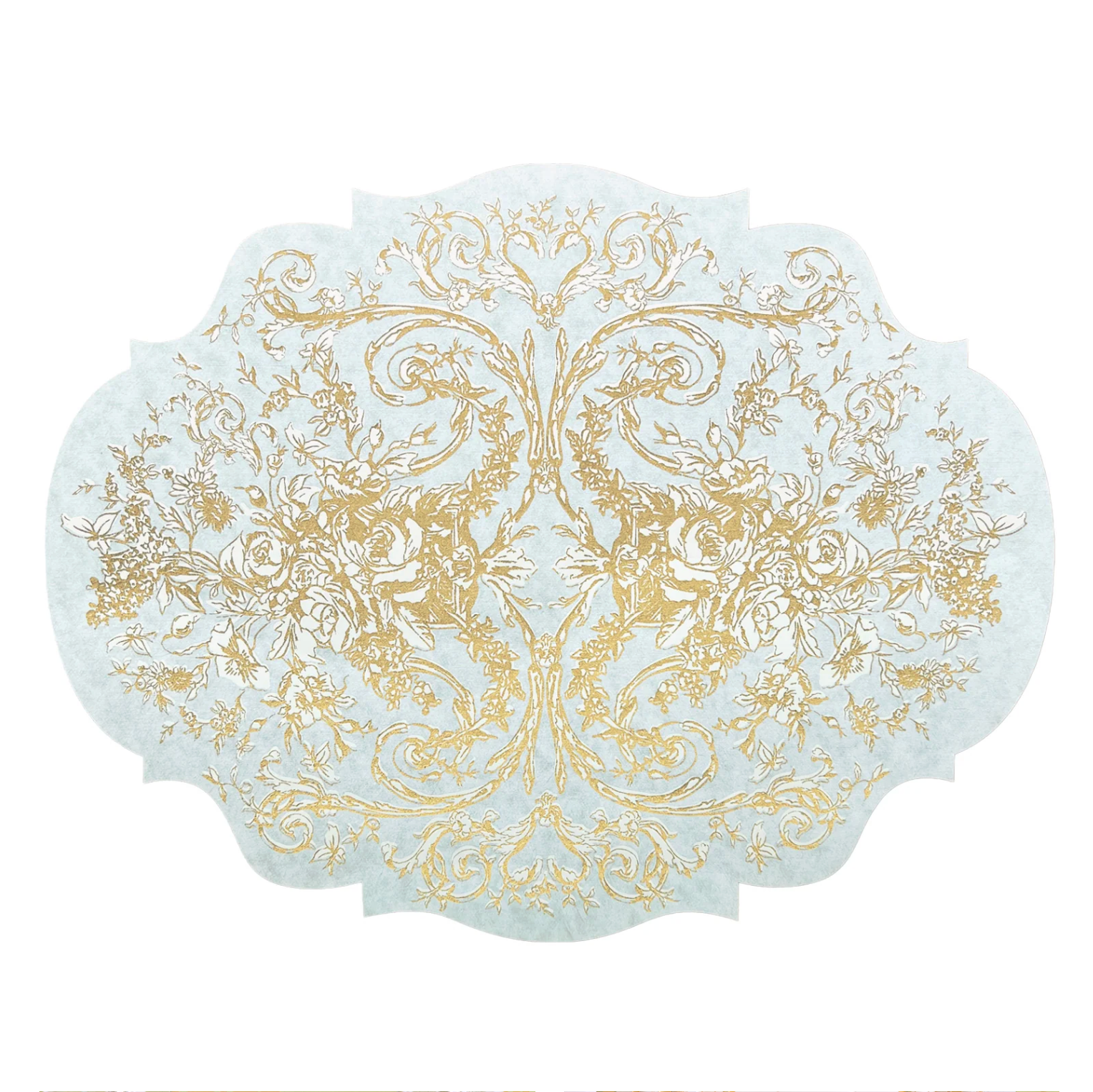 Die-Cut Gilded Scroll Frame Placemat