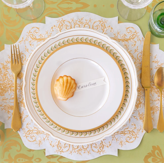 Die-Cut Gilded Scroll Frame Placemat