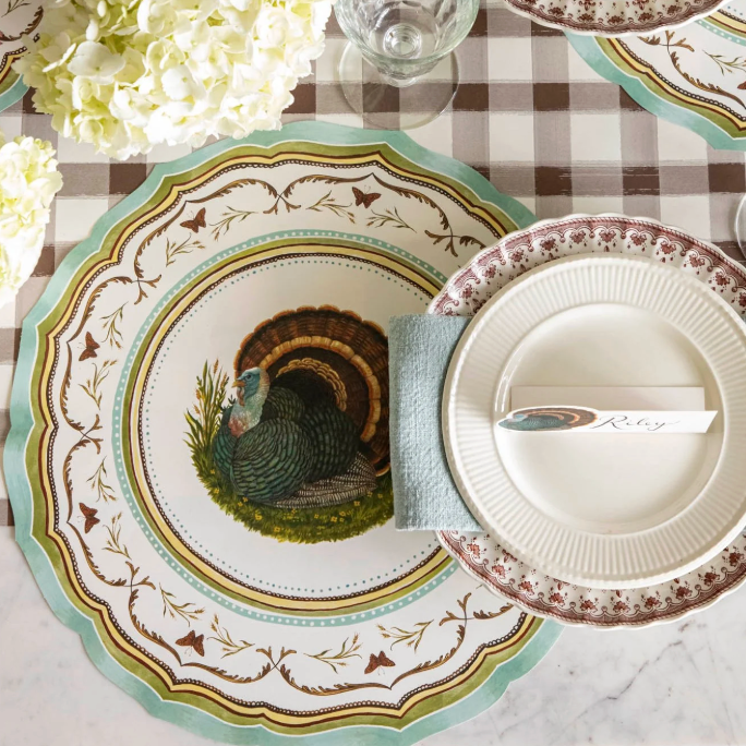Die-Cut Heritage Turkey China Placemats