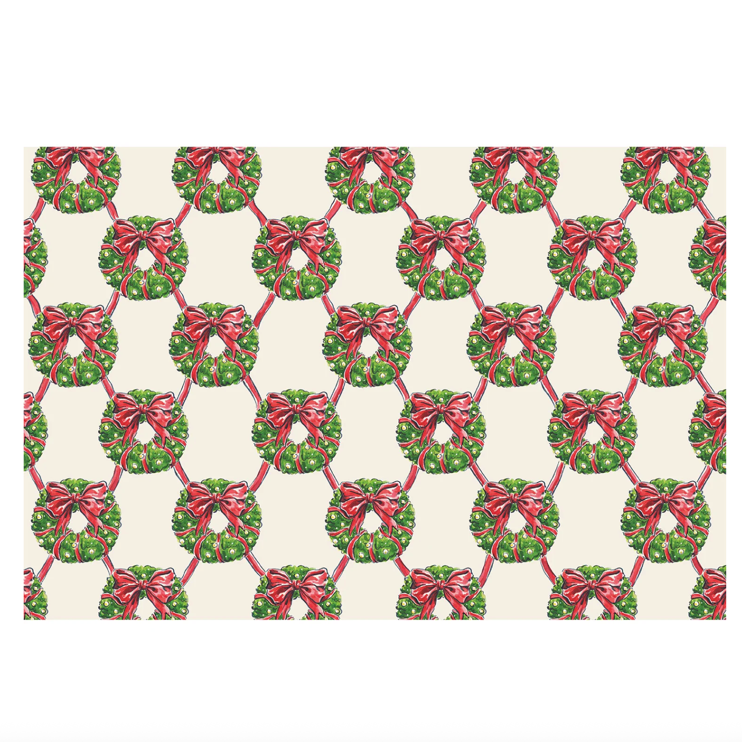 Holiday Wreath Lattice Placemat