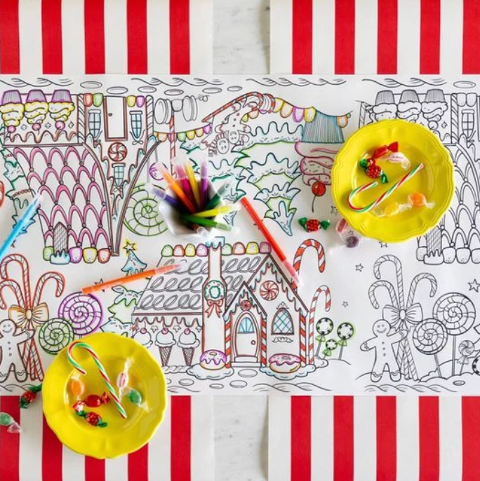 Gingerbread Coloring Table Runner