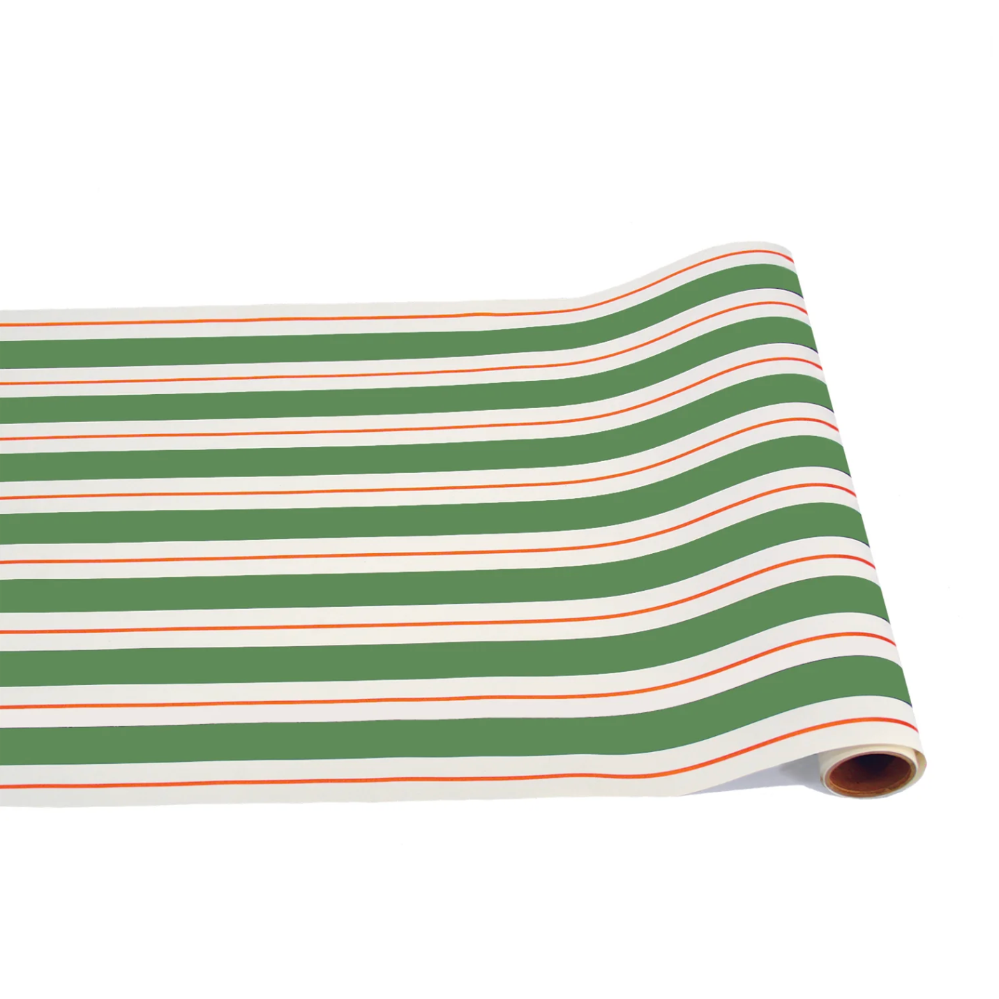 Green and Red Awning Stripe Table Runner