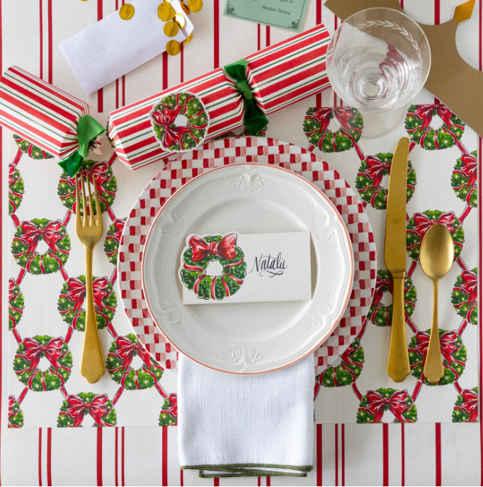 Antique Red Stripe Table Runner