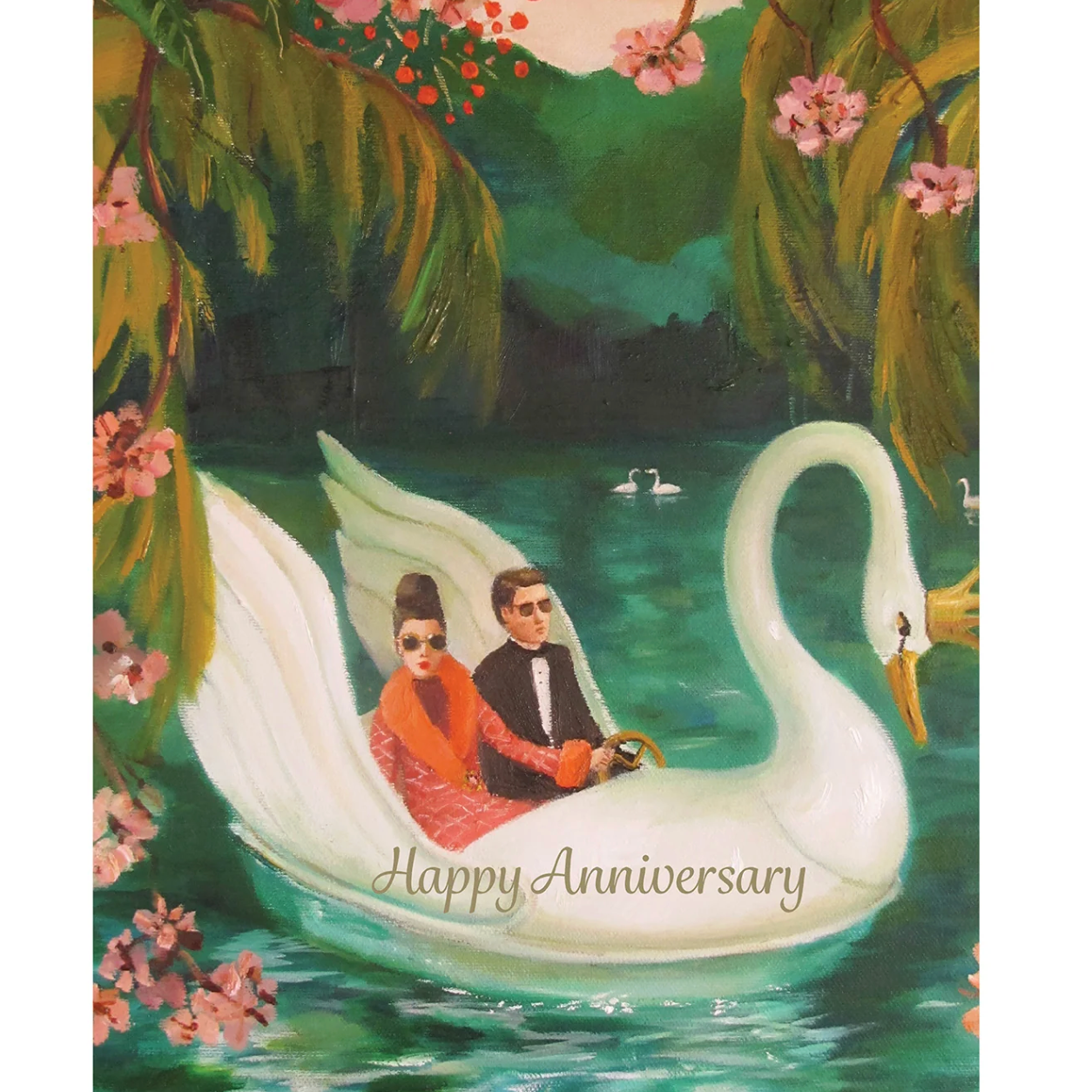 Anniversary Swan Card