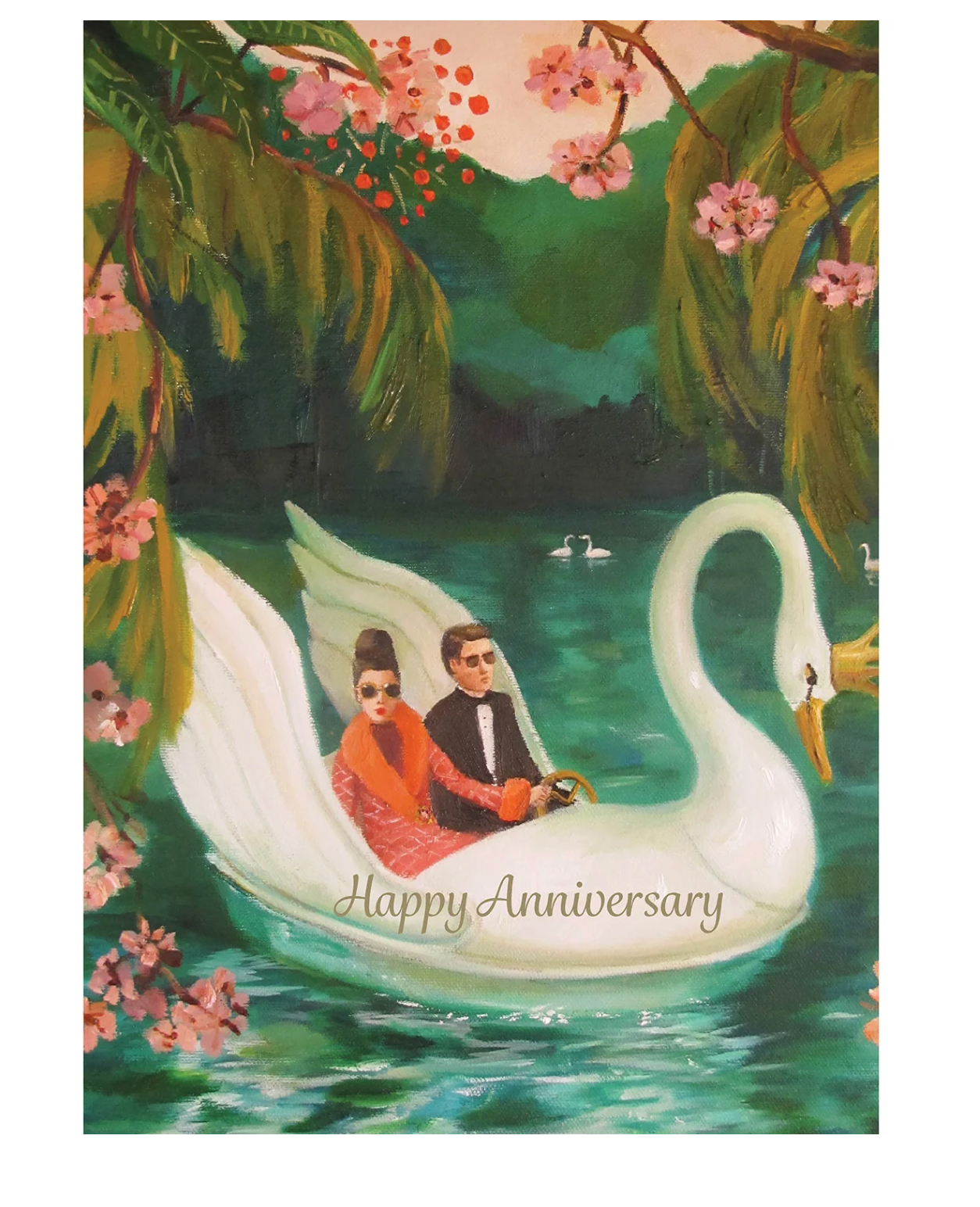 Anniversary Swan Card
