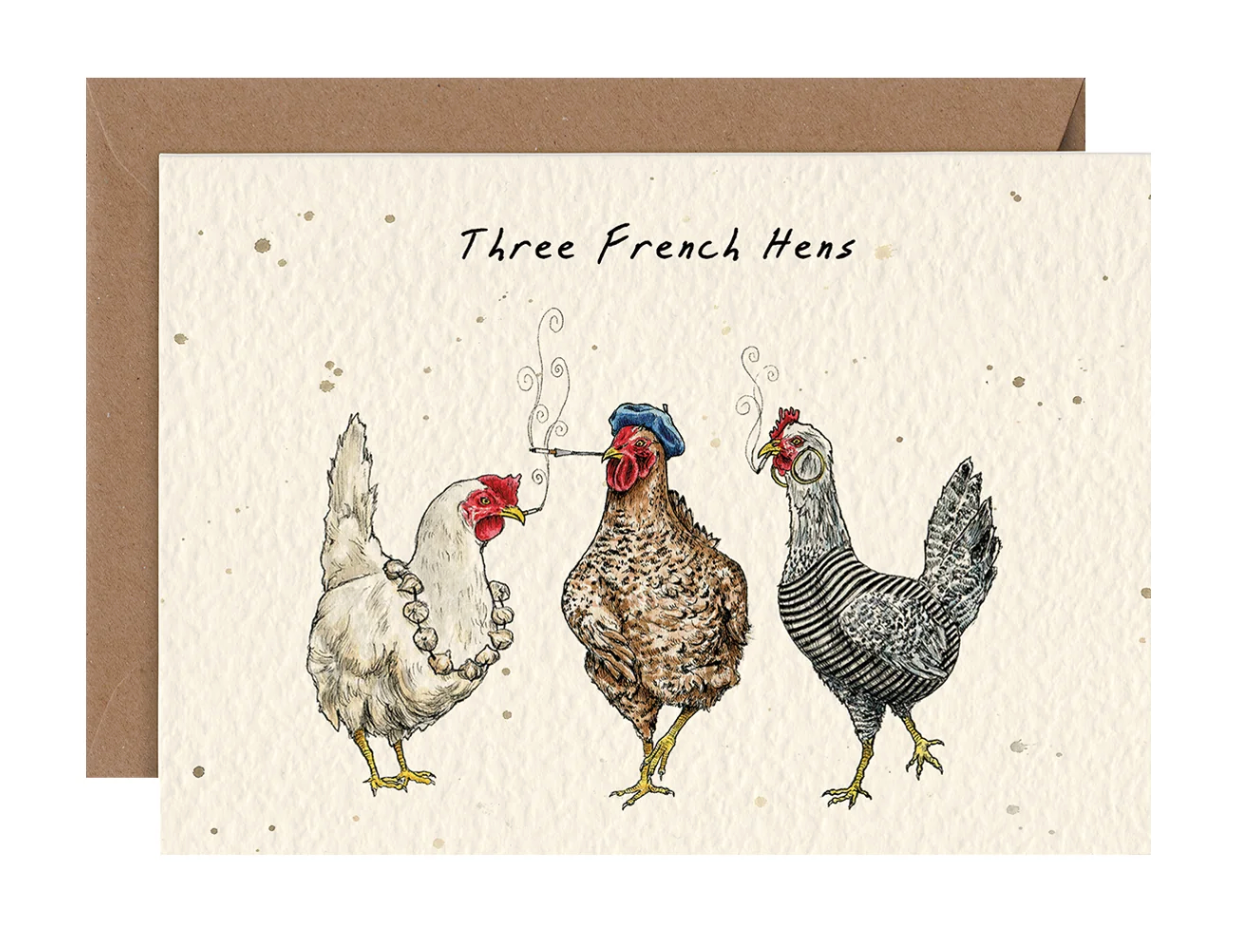 Three French Hens Card