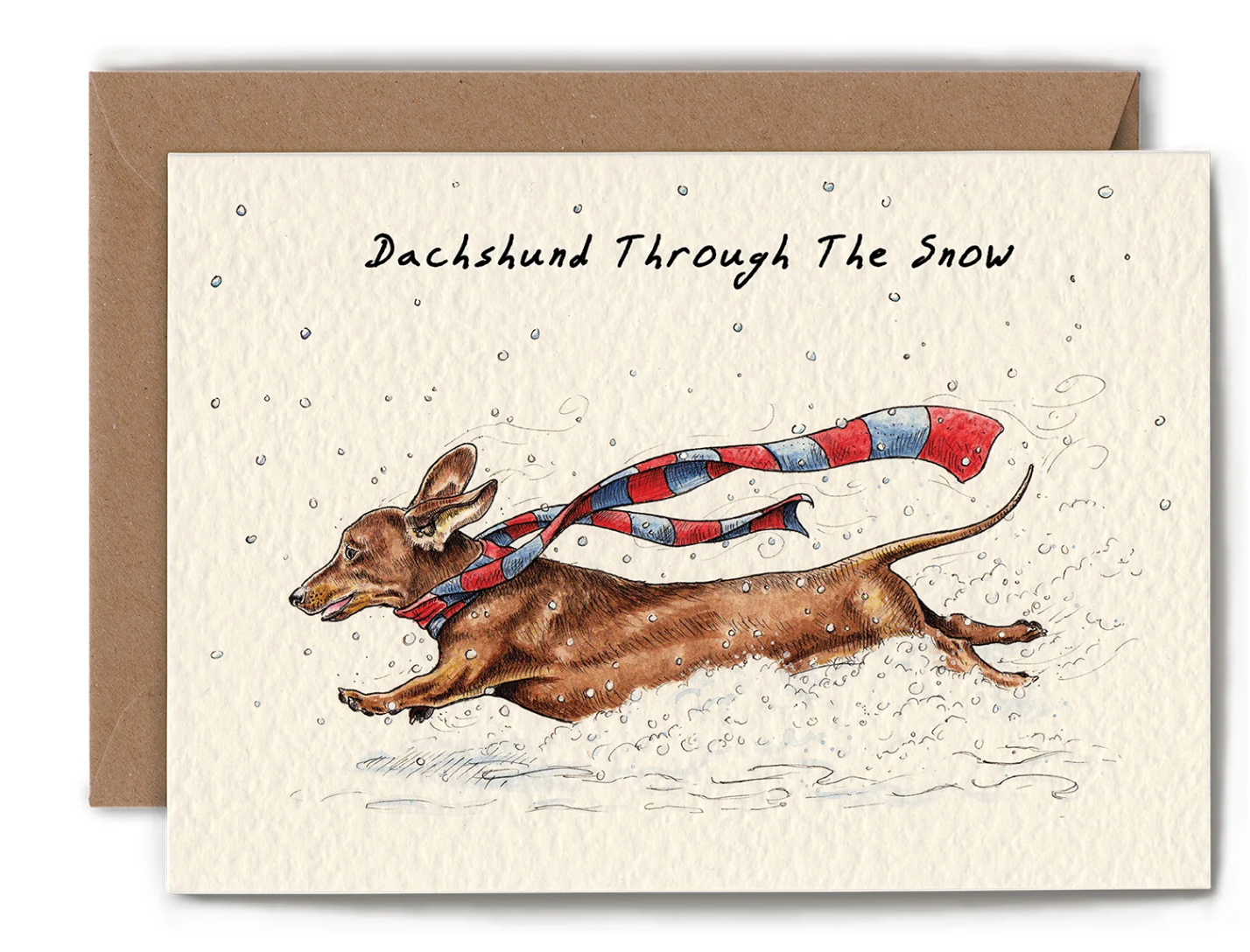 Dachshund Through The Snow Card