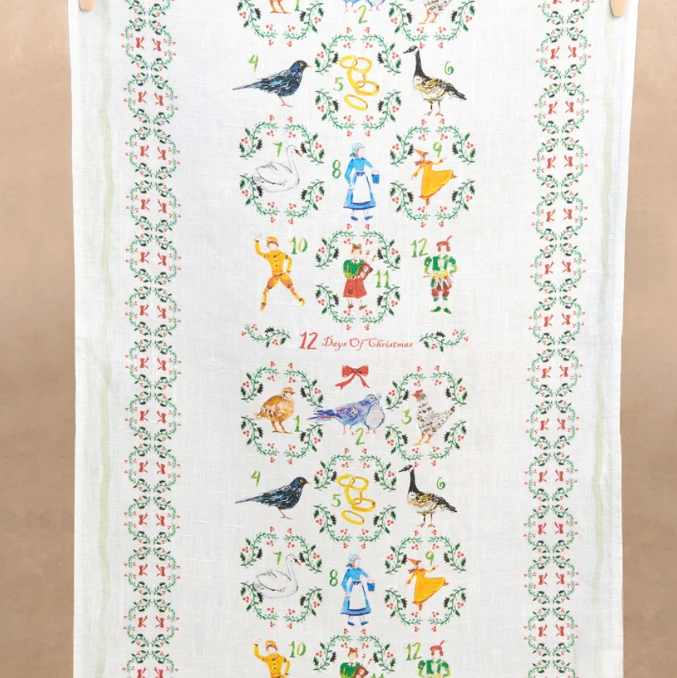 12 Days of Christmas Tea Towel