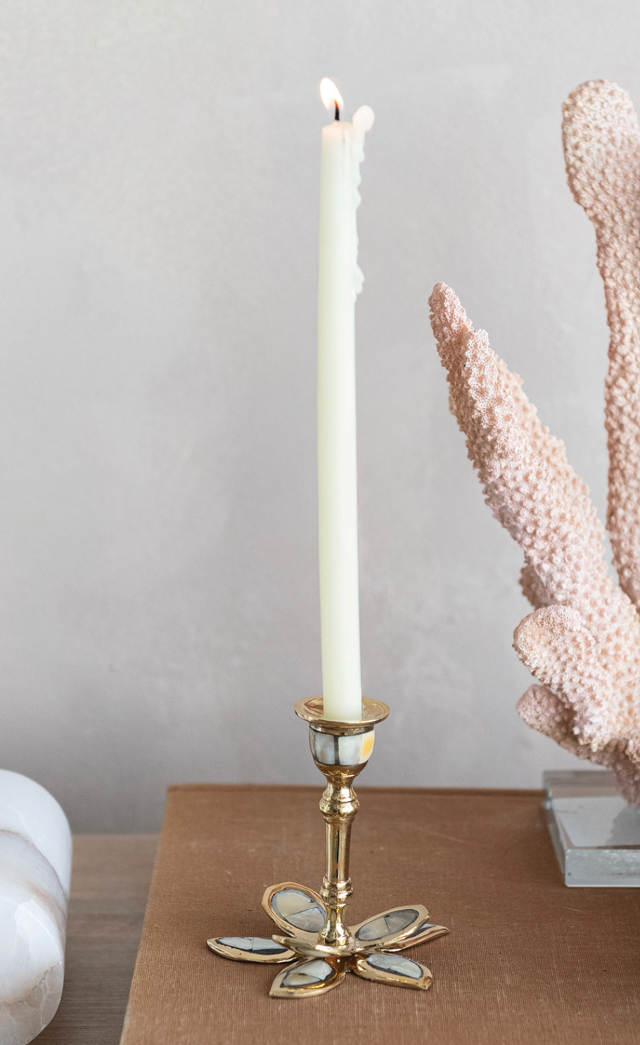 Mother of Pearl Candle Holder