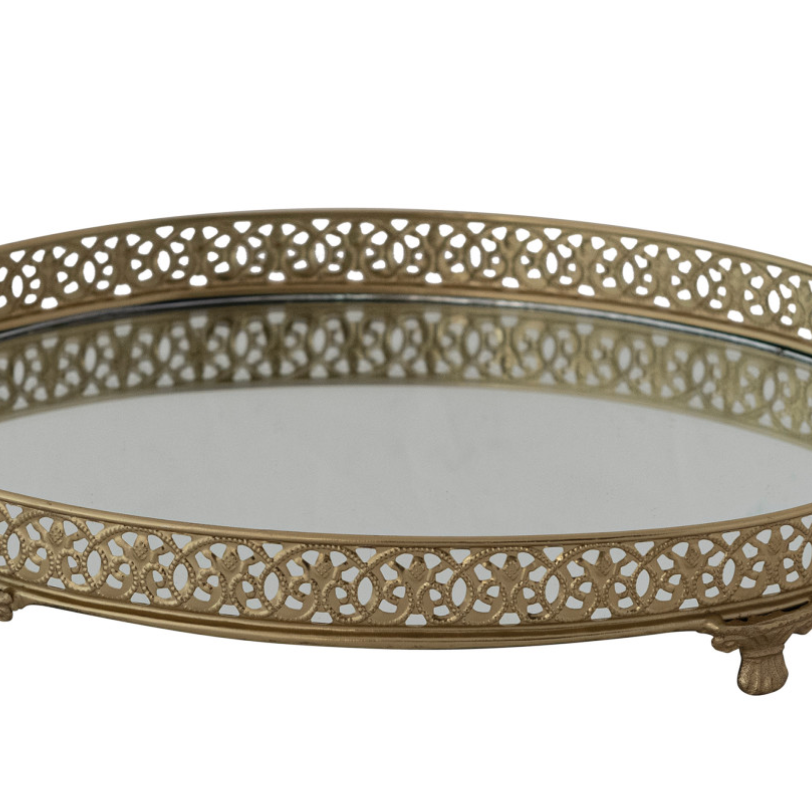 Mirror Footed Tray