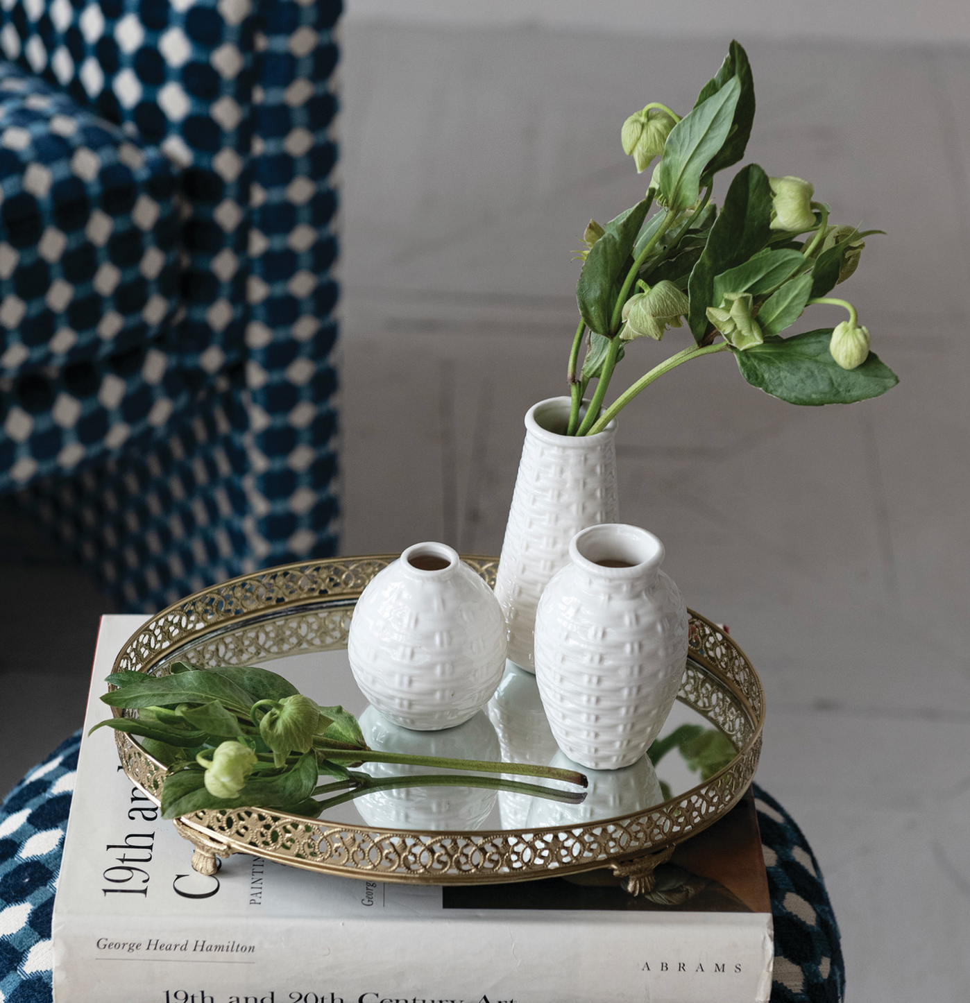 Mirror Footed Tray