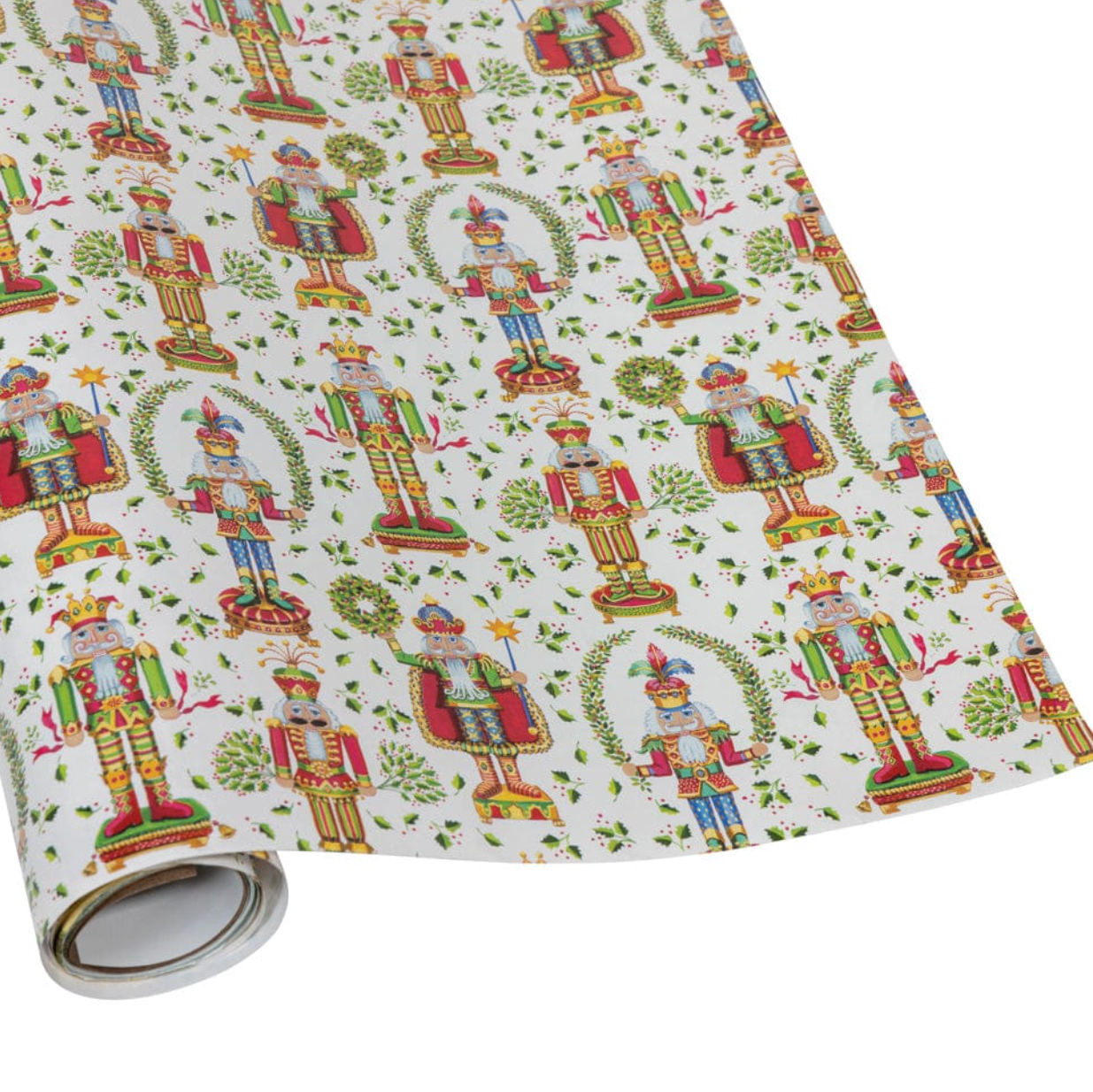 Nutcracker Christmas White Roll Wrap