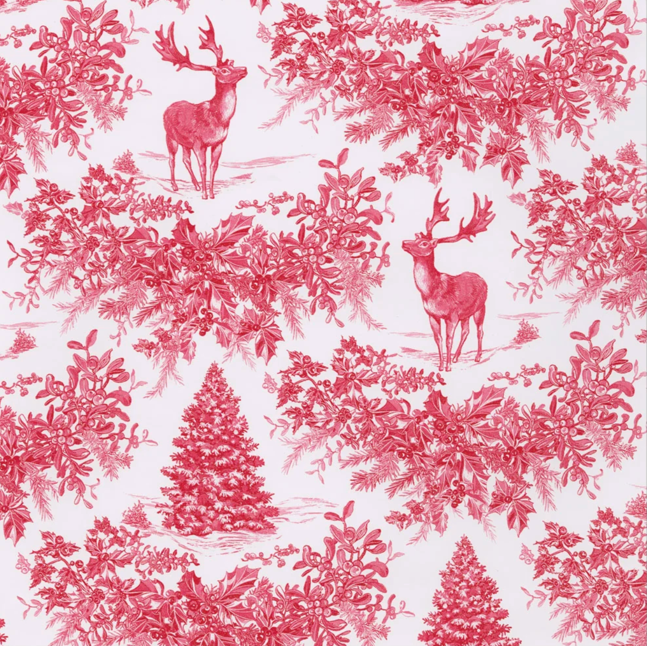Christmas Toile Roll Wrap