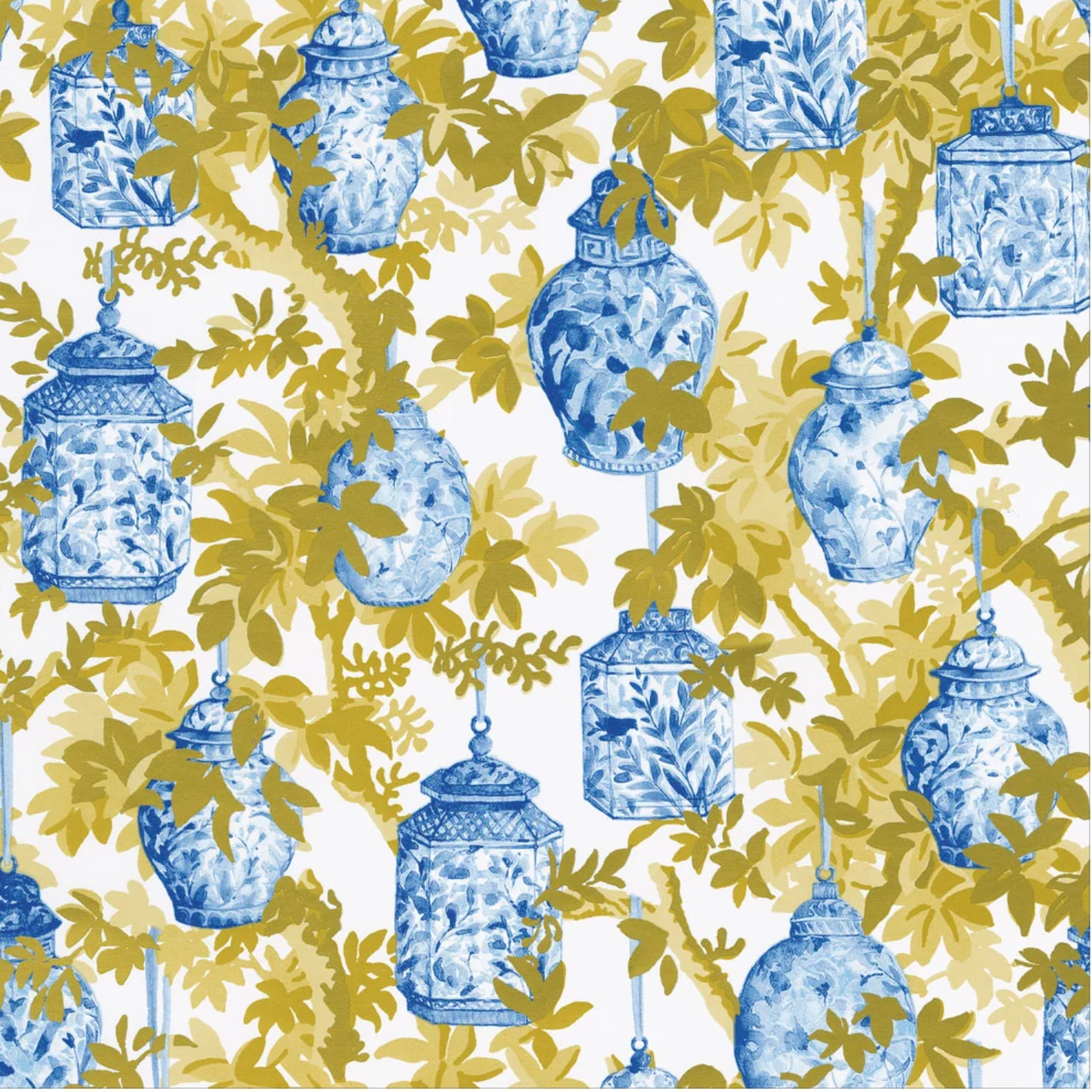 Ginger Jars Blue Gift Wrap