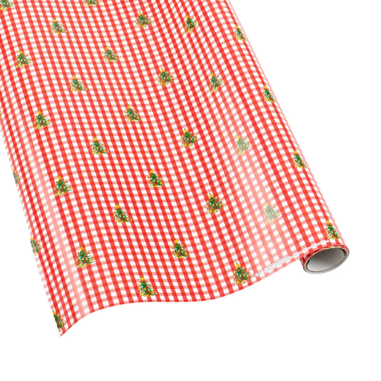 Christmas Tree Gingham Roll Wrap