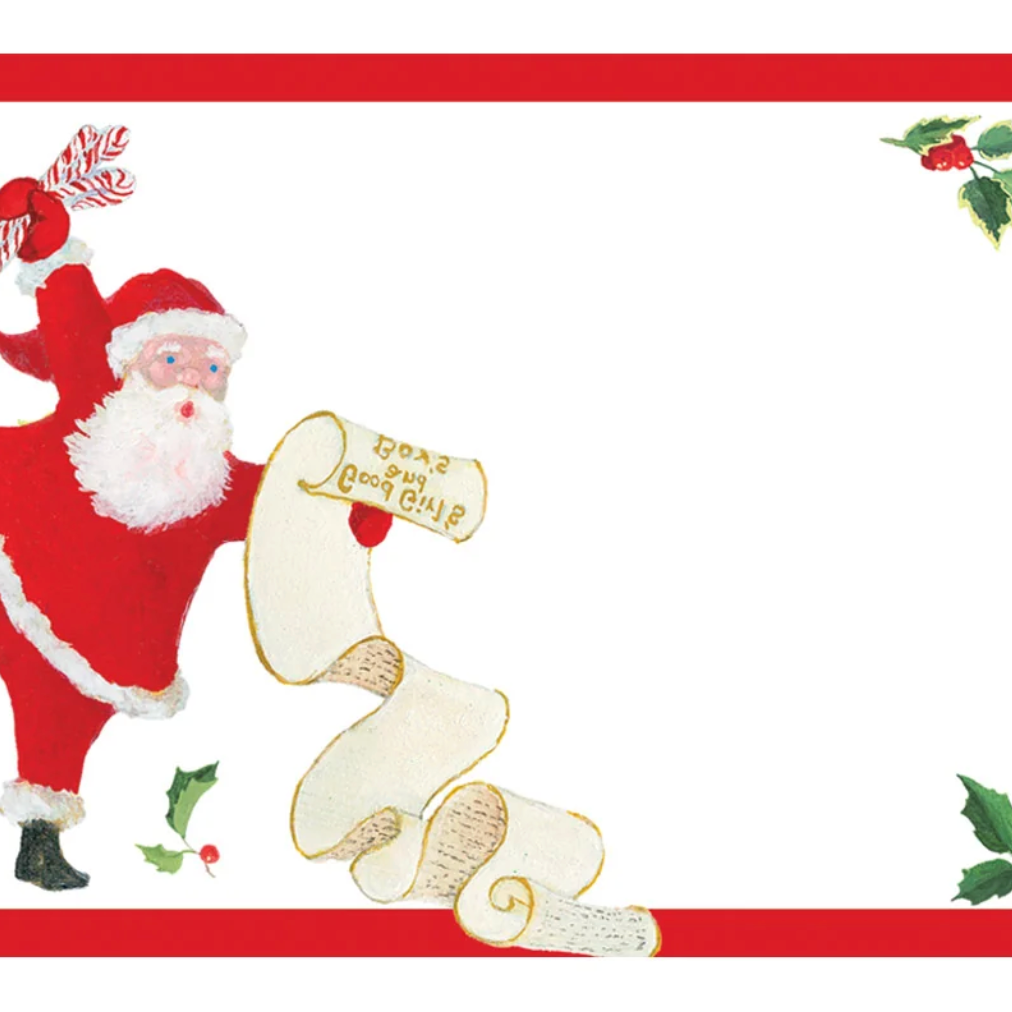 Dancing Santa Name Labels