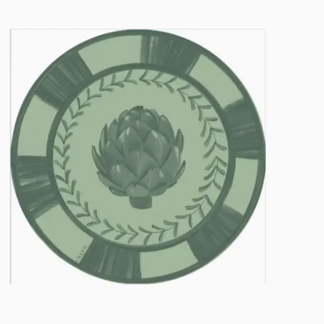 Green Artichoke Plates