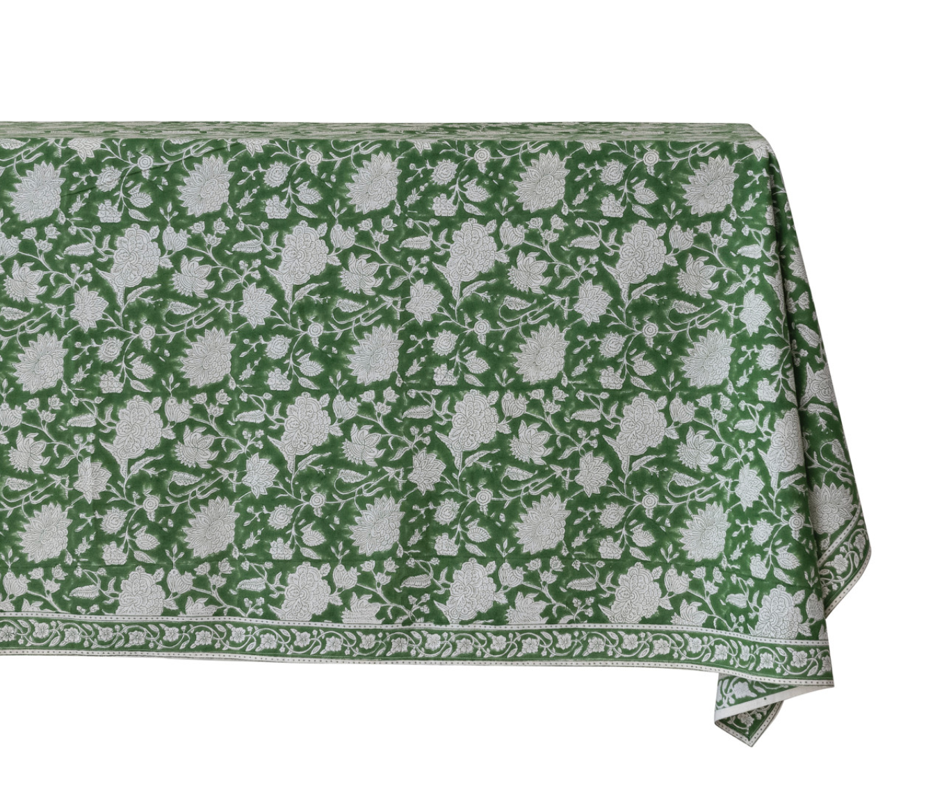 Green Floral Tablecloth