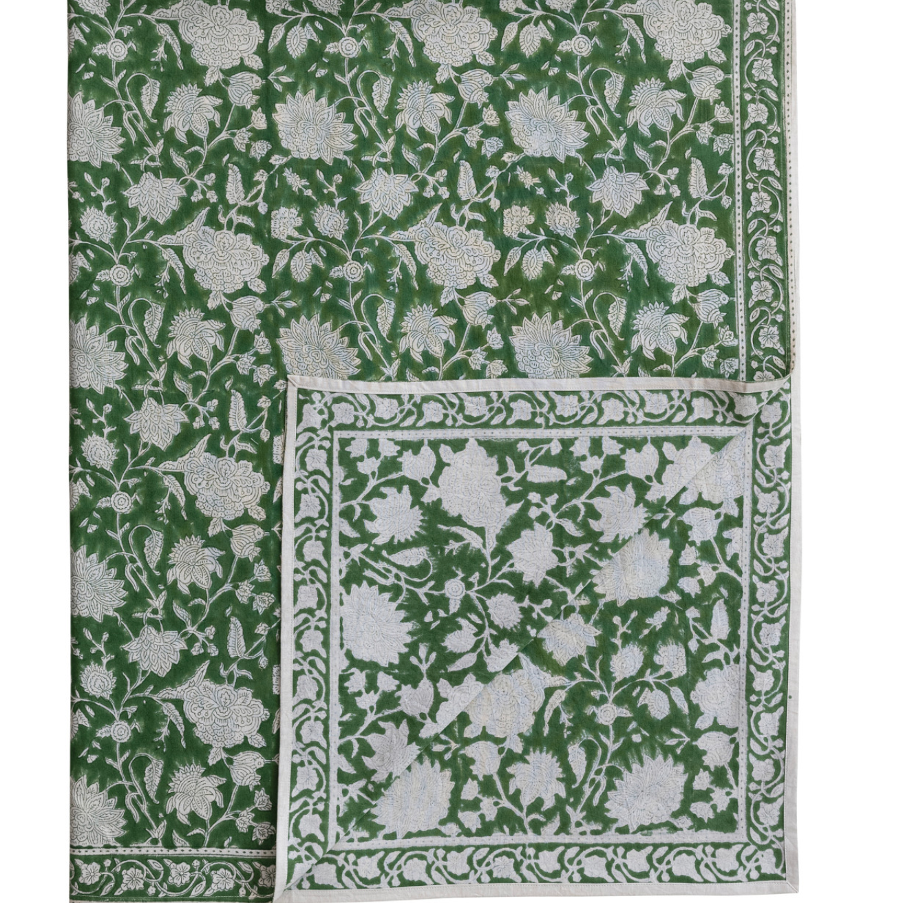 Green Floral Tablecloth