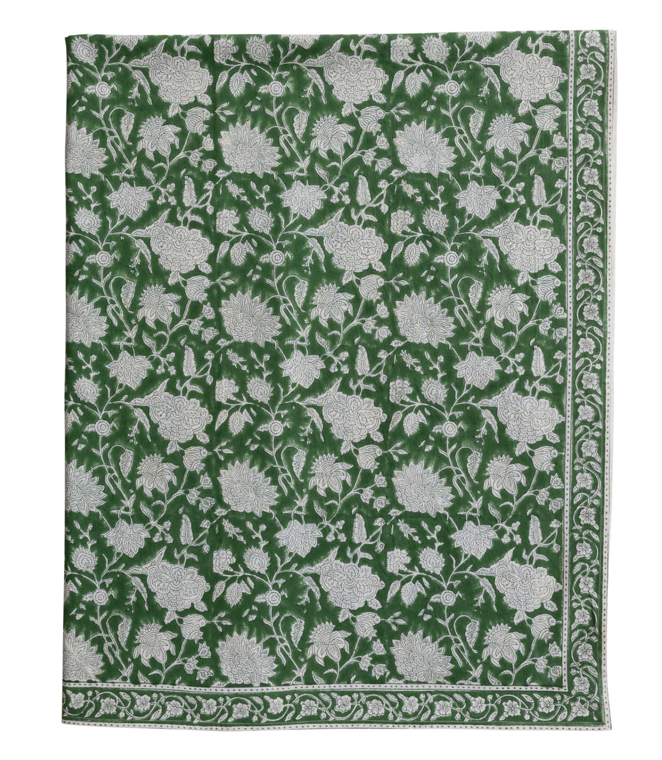 Green Floral Tablecloth
