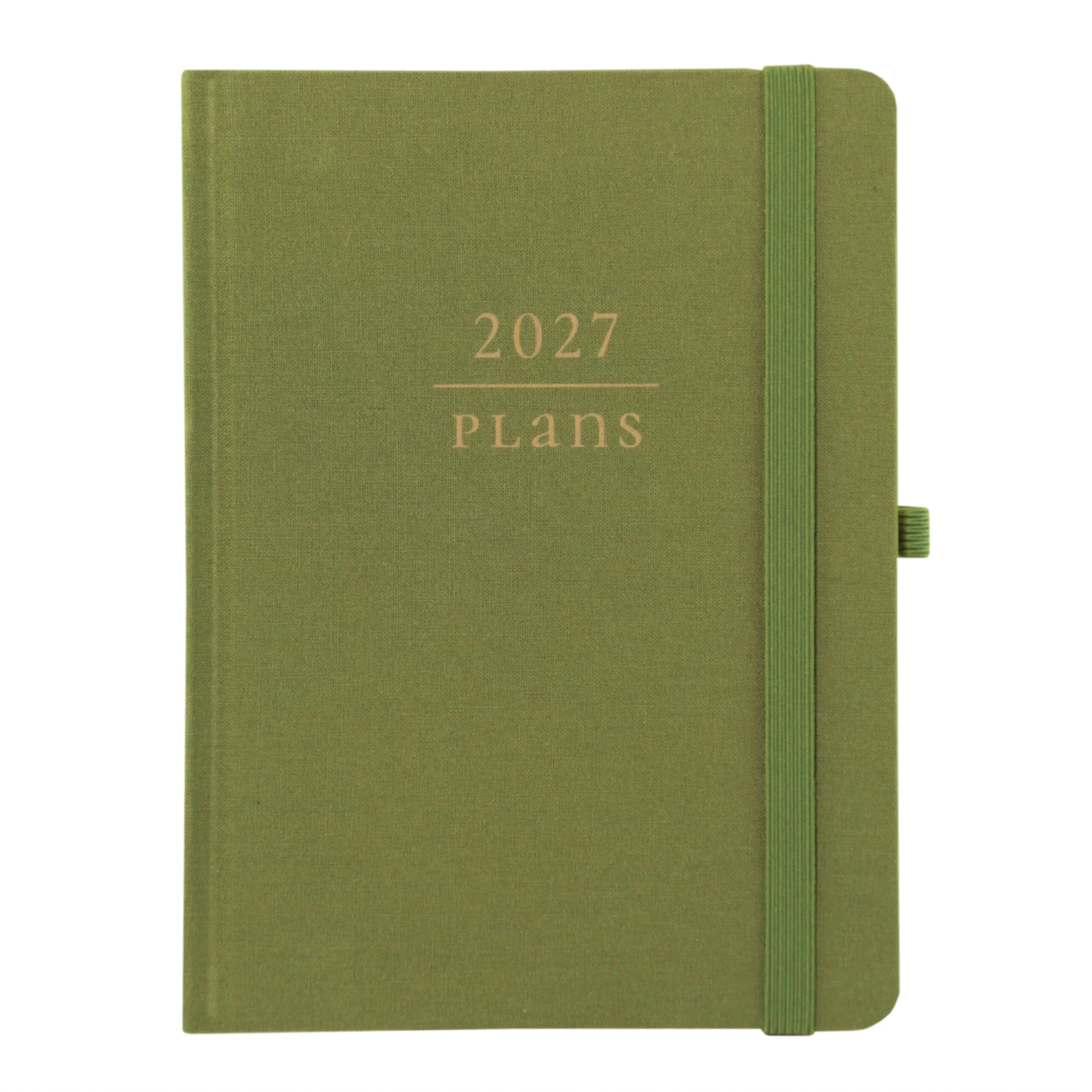 2027 Sage 18 Month Fabric-Bound Planner