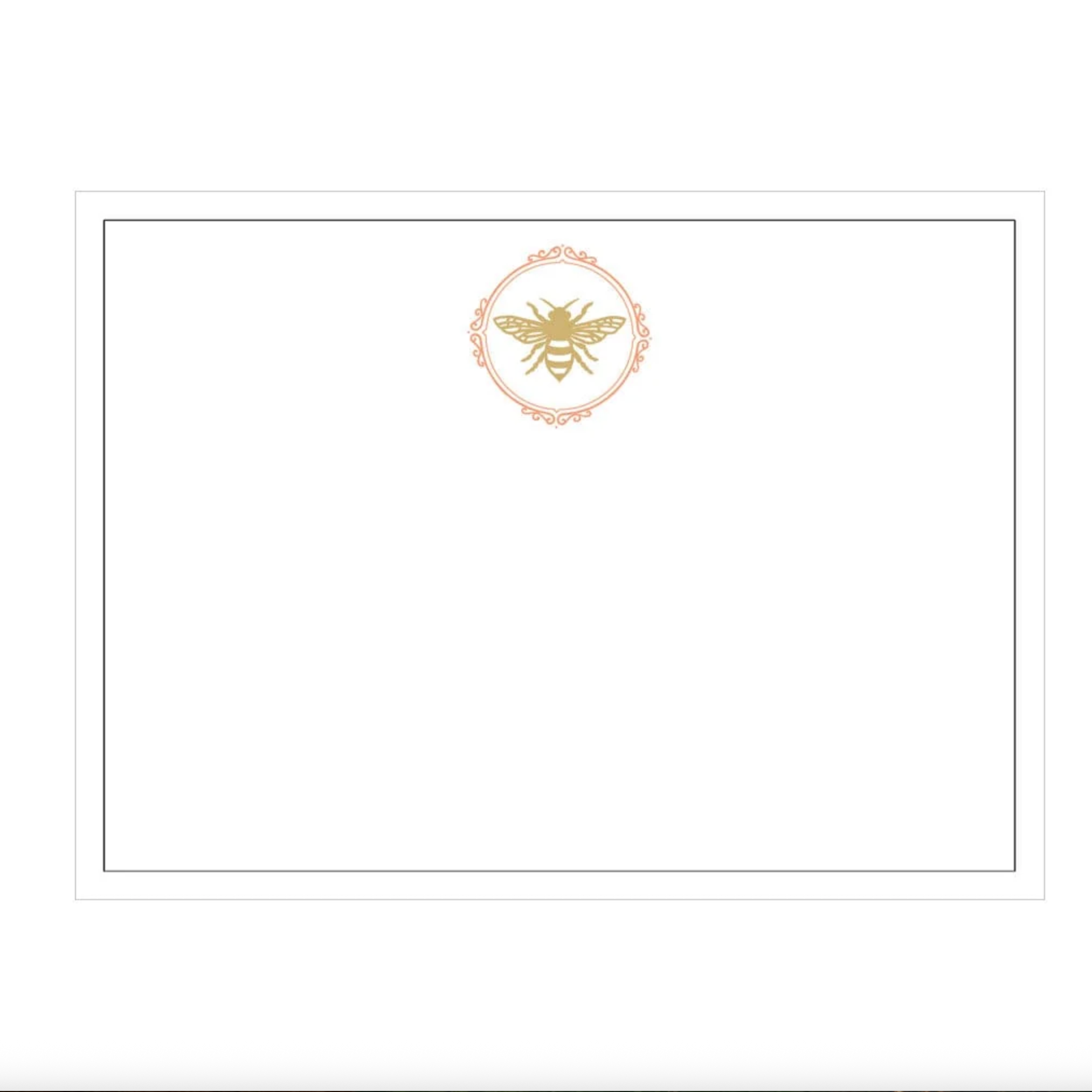 Bee Crest Foil Correspondence Cards