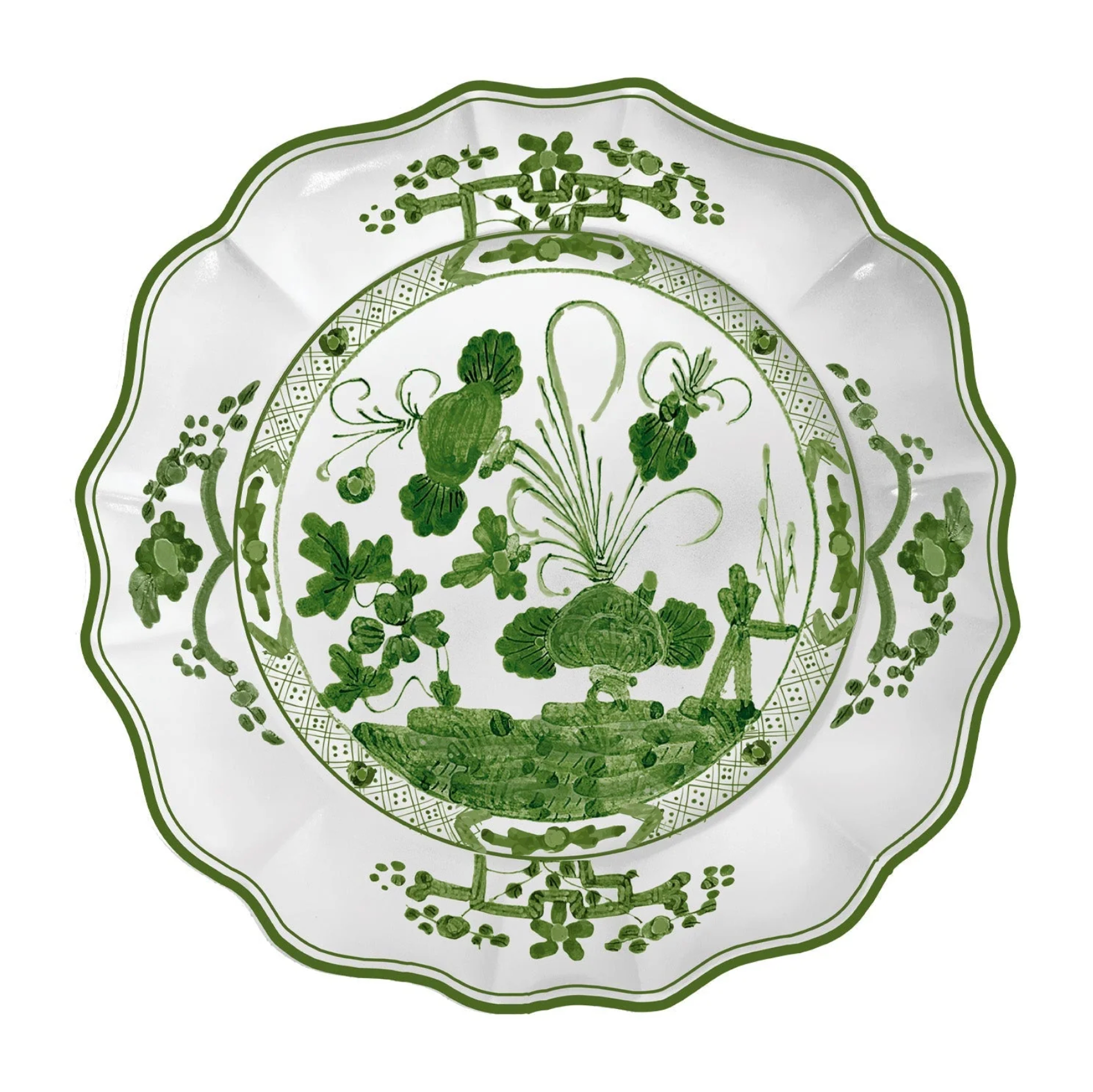 Vida Faenza Round Platter Green