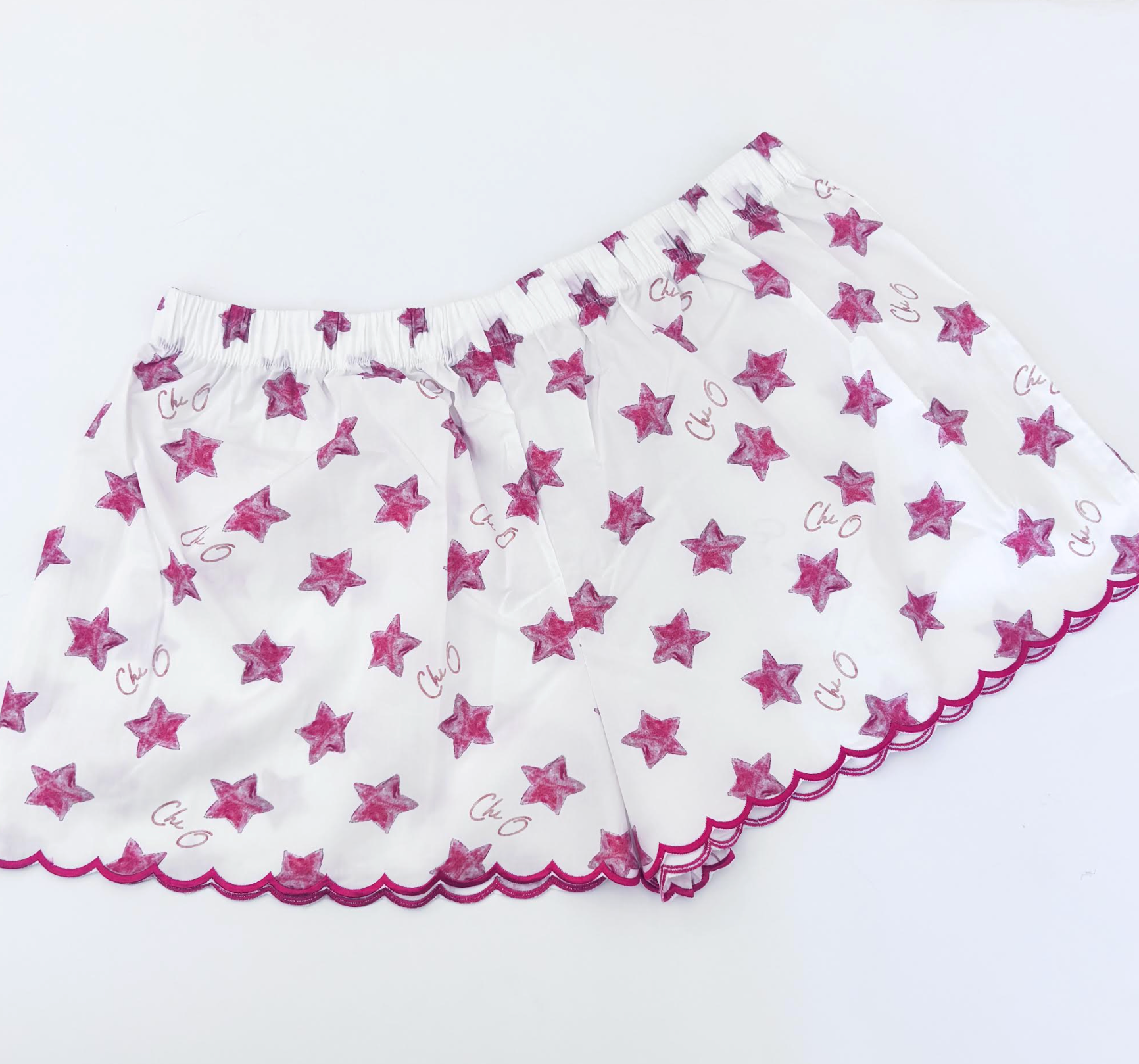 Greek Scalloped Shorts