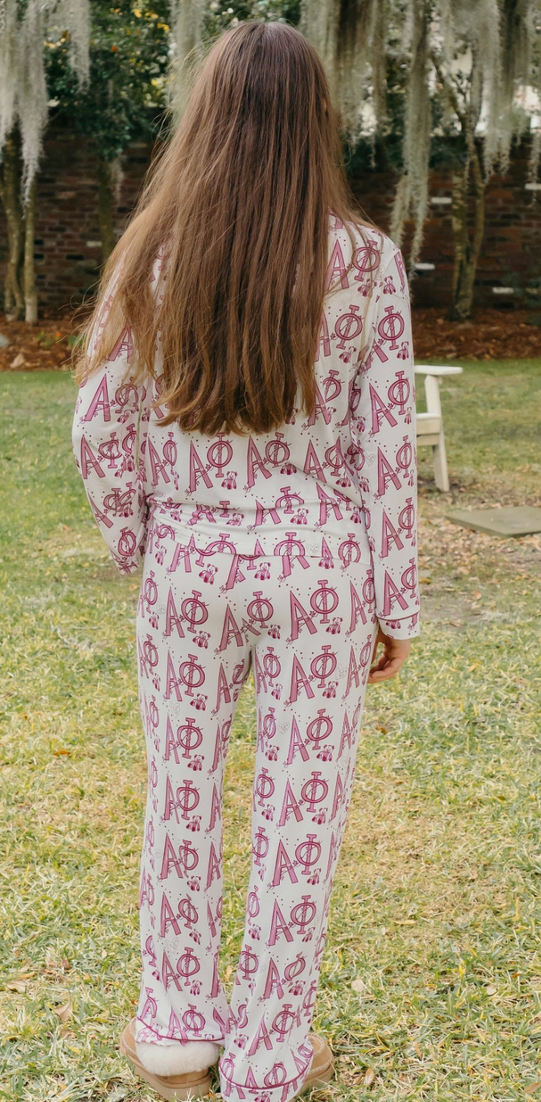 Sorority Long PJ Set