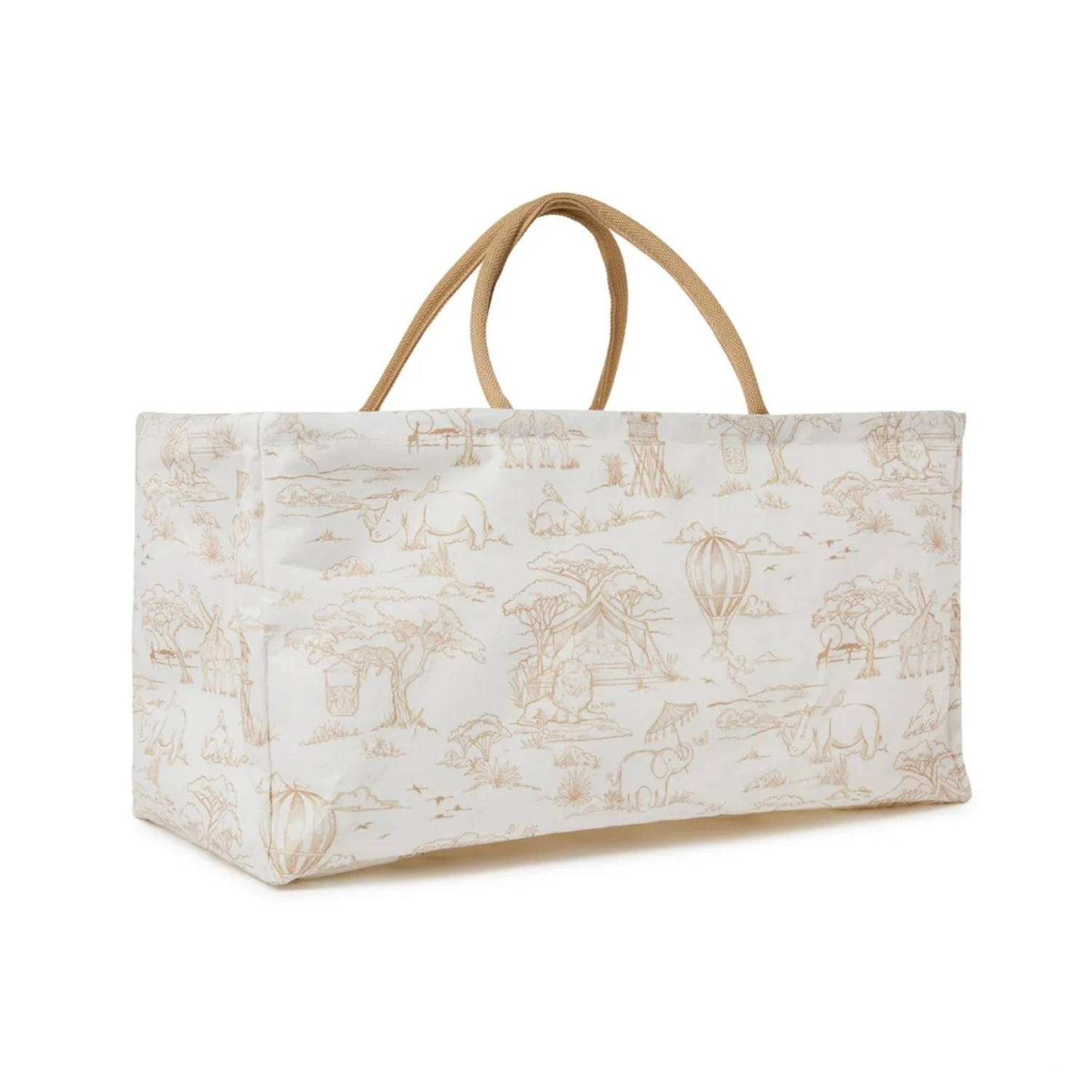 Sweet Safari Toile Hamper Tote