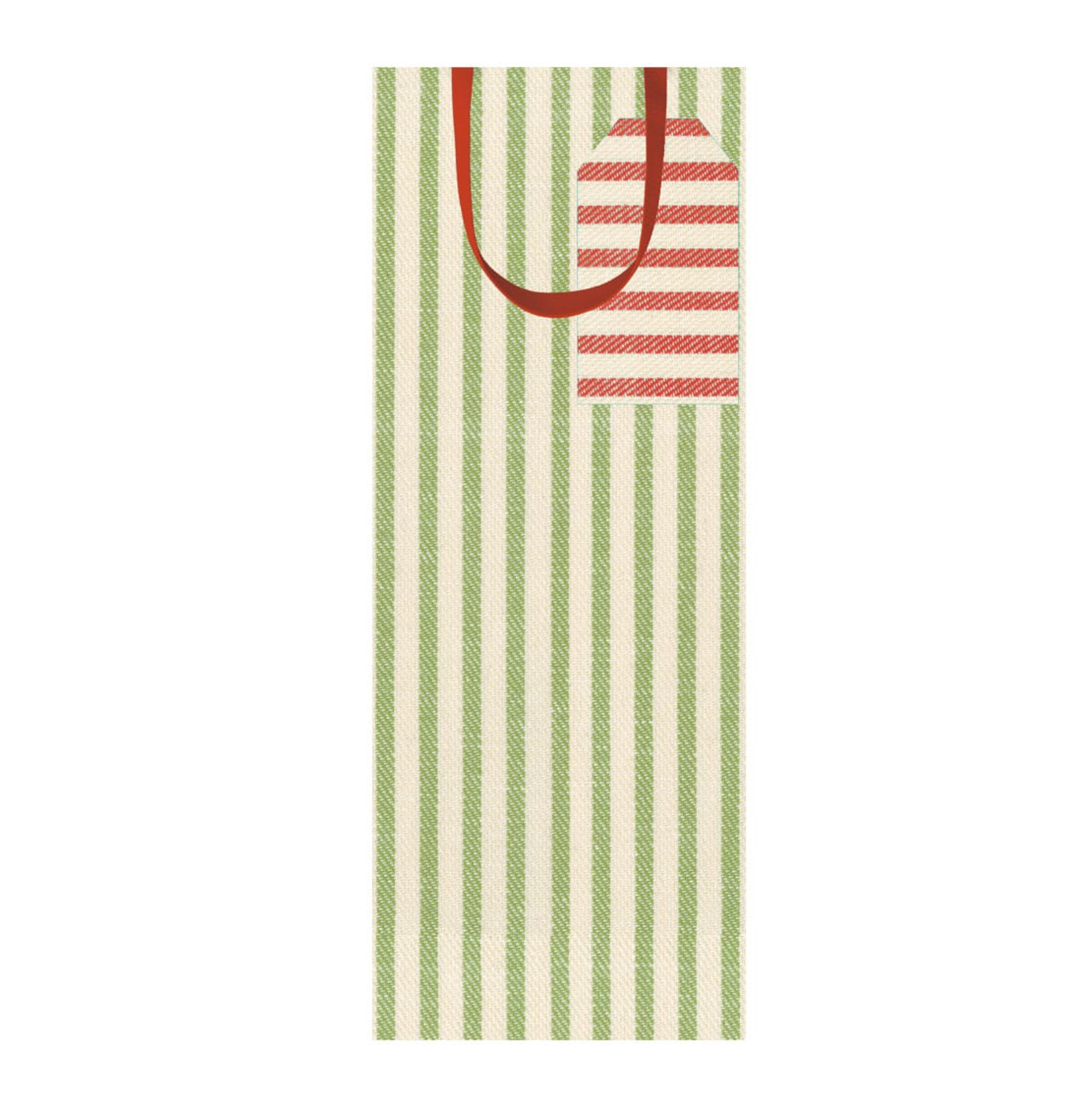 Melograno Stripe Sage Gift Bag