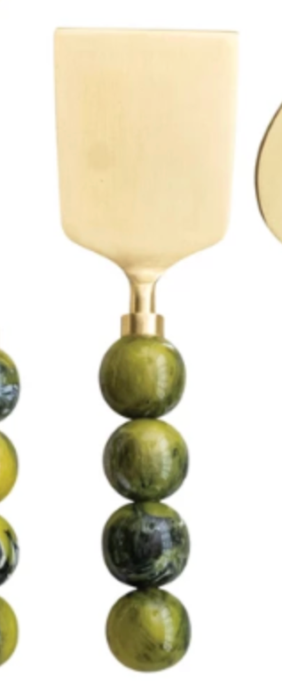 Cheese Knives with Resin Bubble Handle