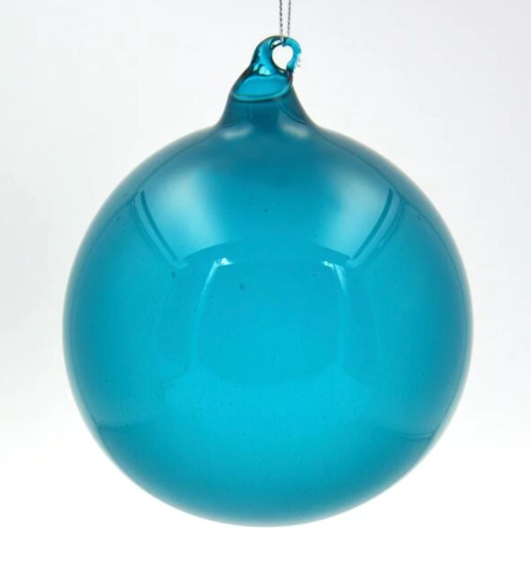 3.9" Bubblegum Glass Ball Ornament