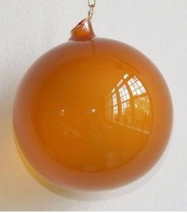 3.9" Bubblegum Glass Ball Ornament