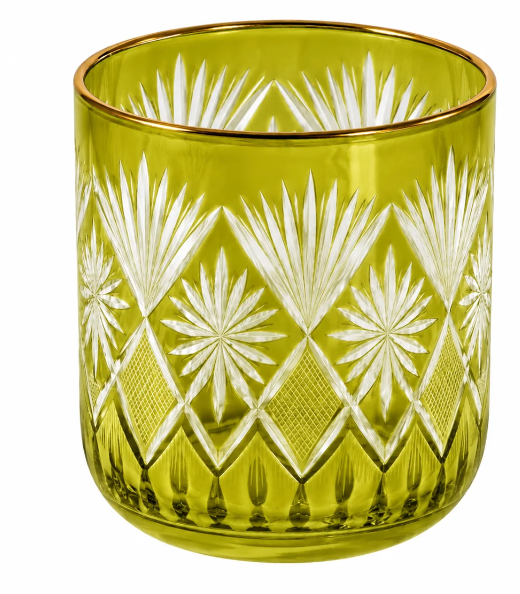 Fetched Etched Glass Cup