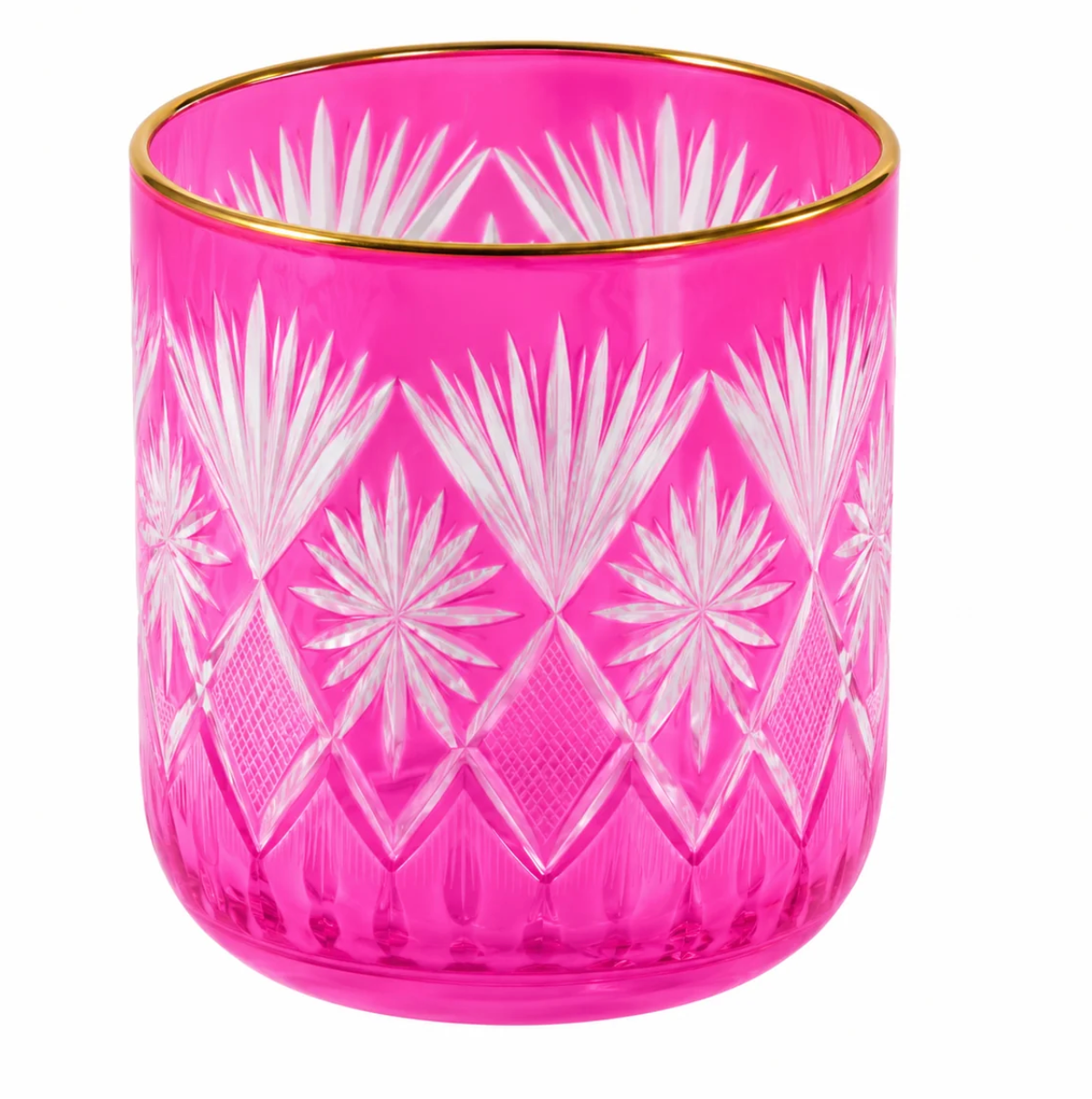 Fetched Etched Glass Cup
