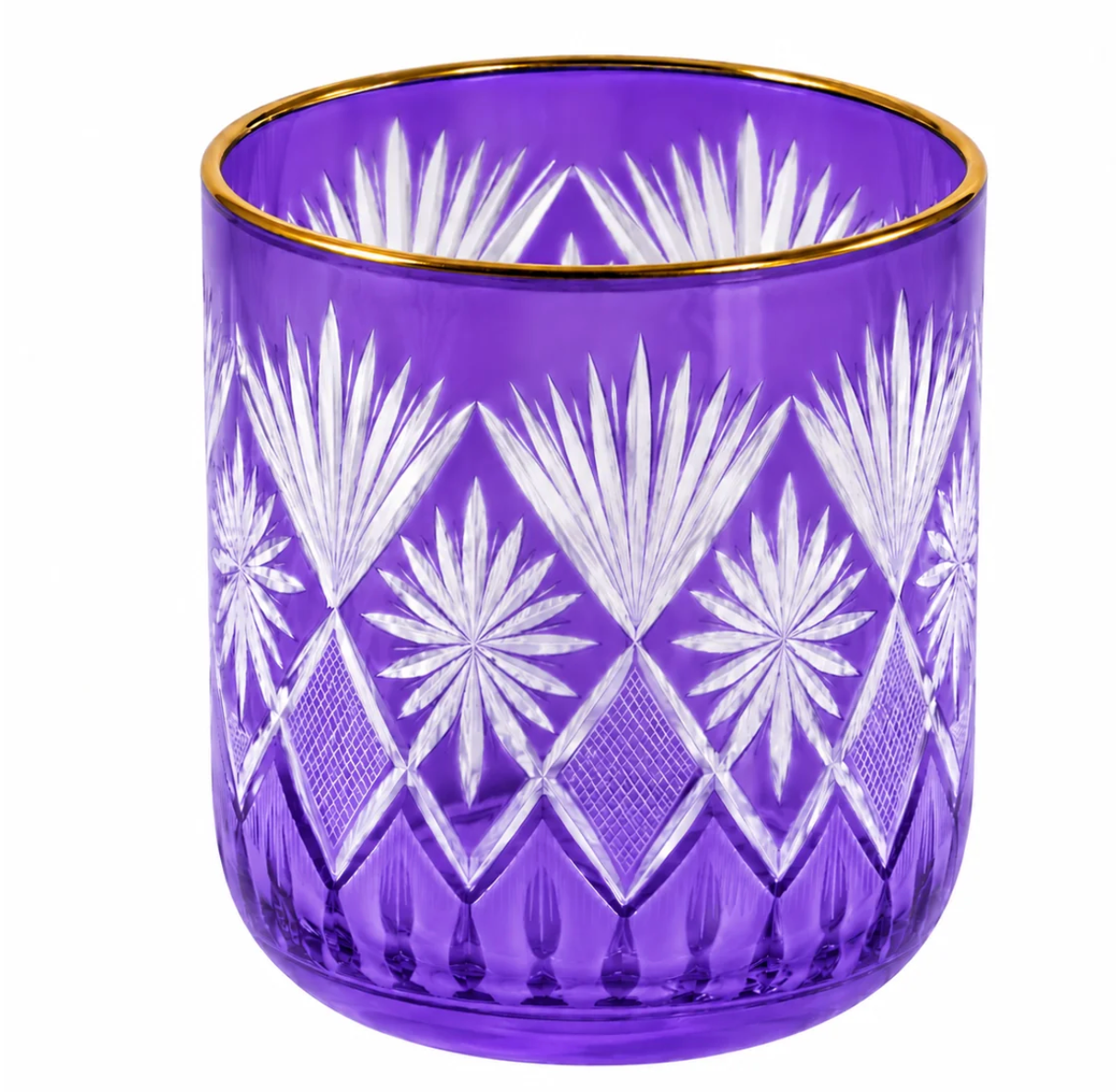 Fetched Etched Glass Cup