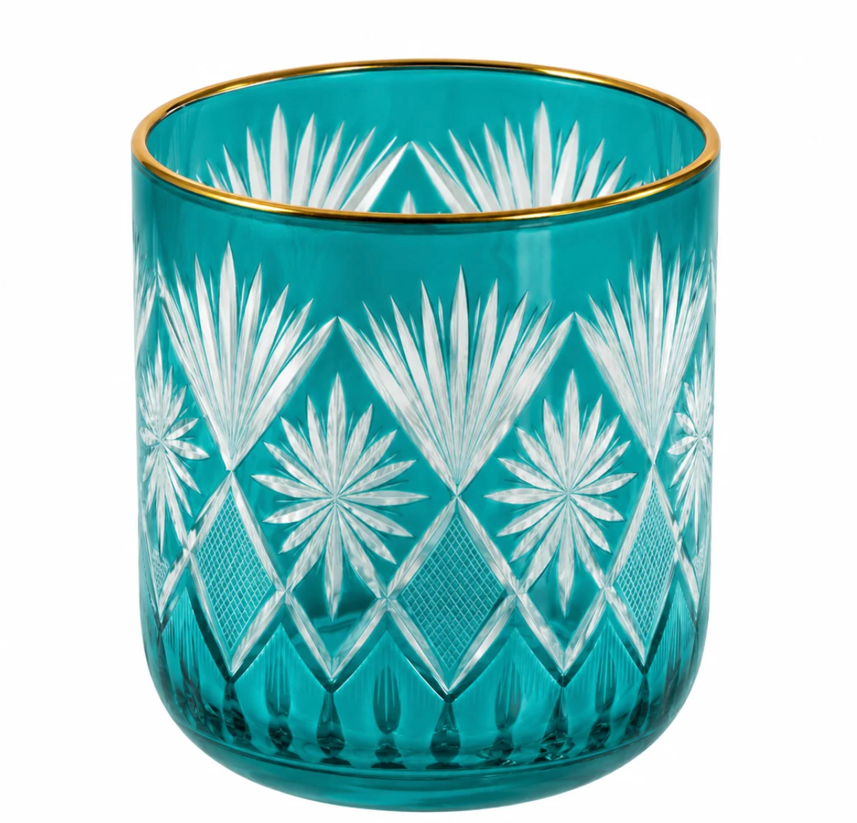 Fetched Etched Glass Cup