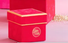 Velvet Red Square Stacking Box