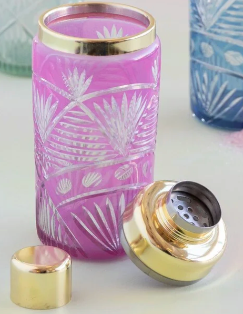 Fetched Etched Cocktail Shaker