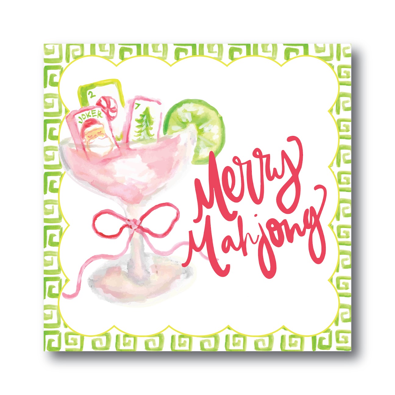 "Merry Mahjong" Cocktail Gift Tags