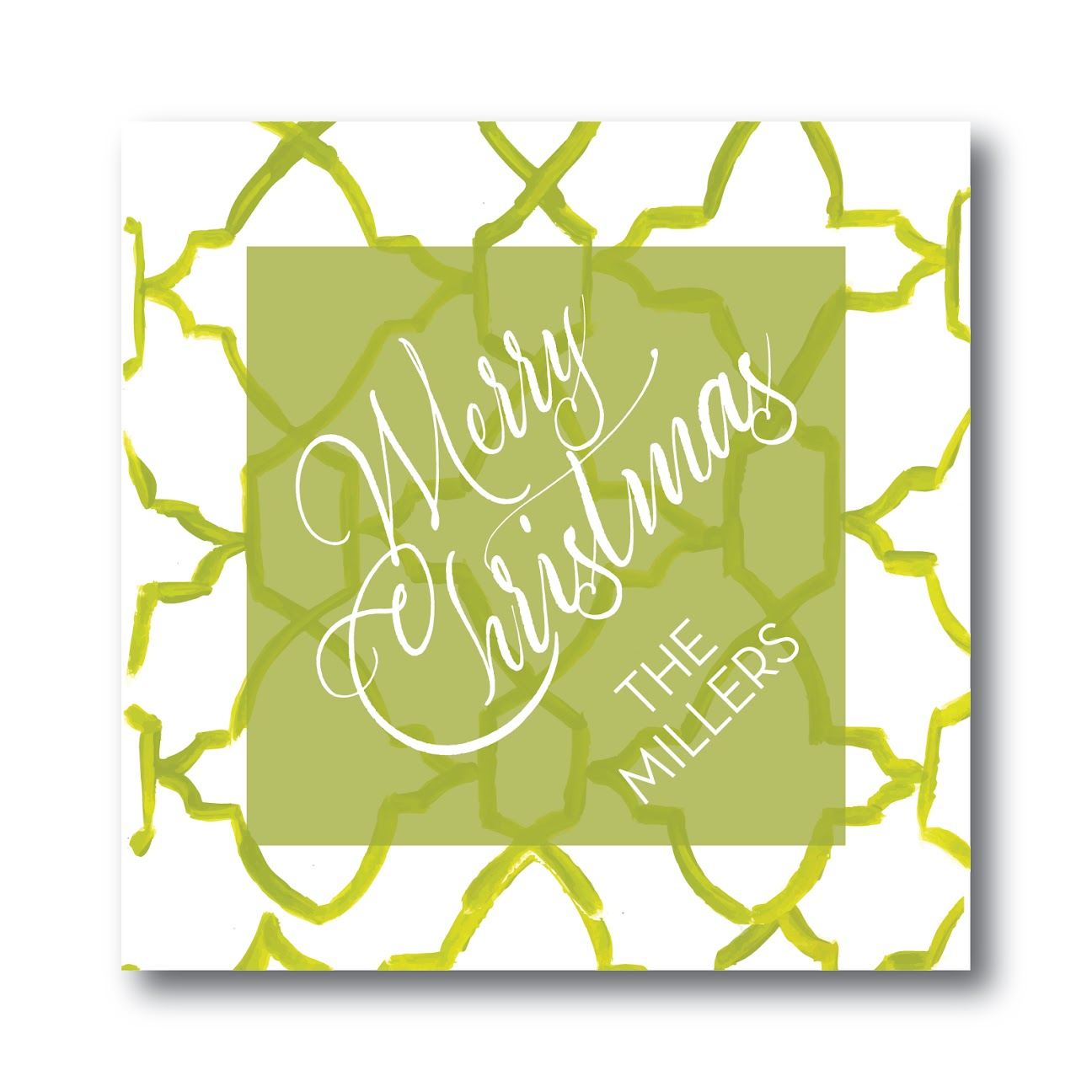 Chartreuse Merry Christmas Gift Tags
