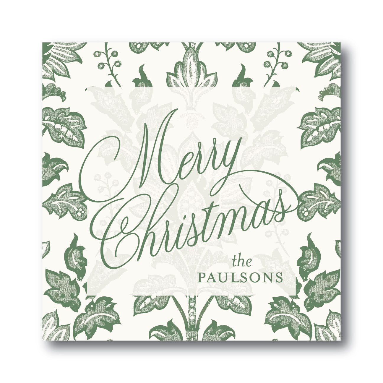 Greenery "Merry Christmas" Gift Tag