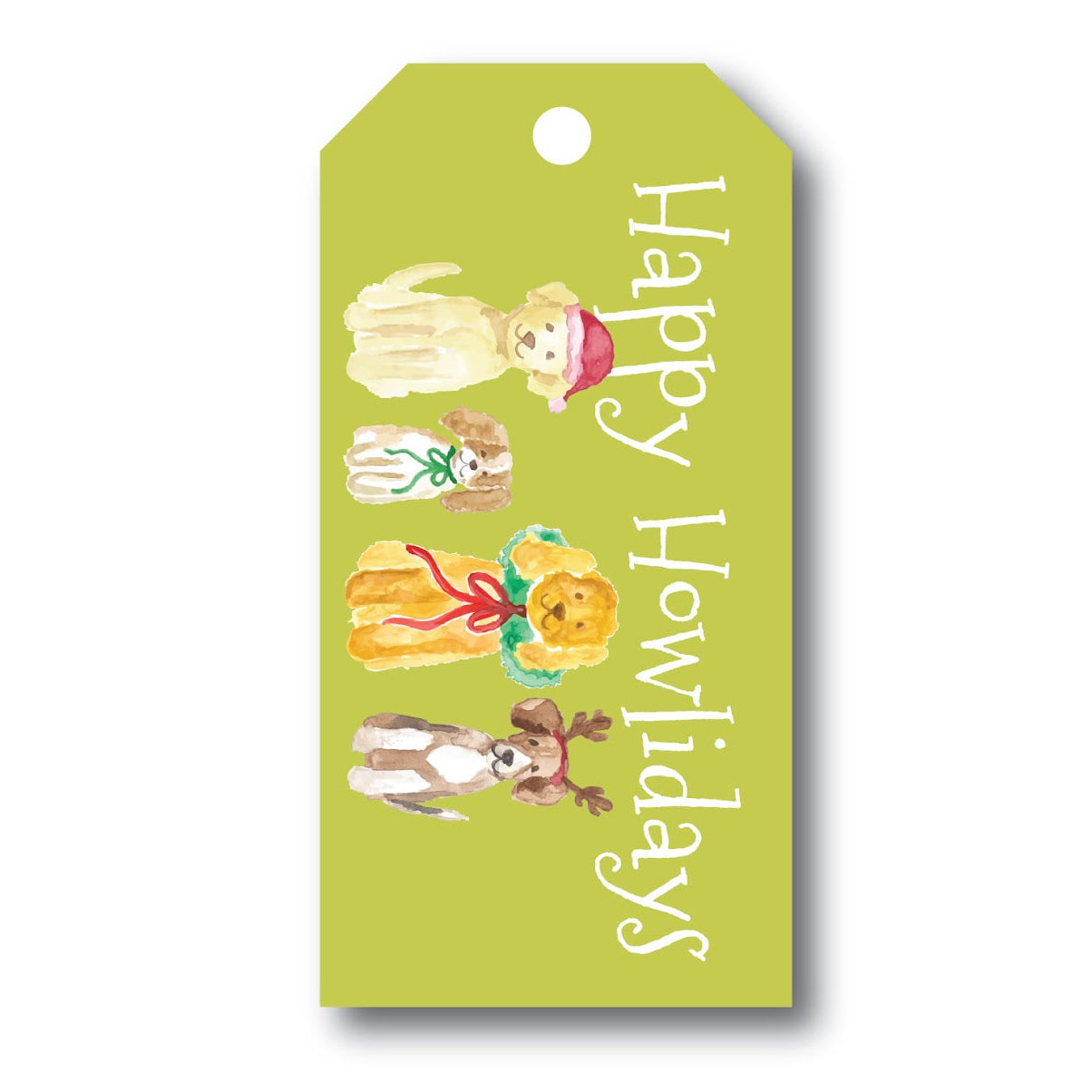 "Happy Howlidays" Dogs Gift Tag