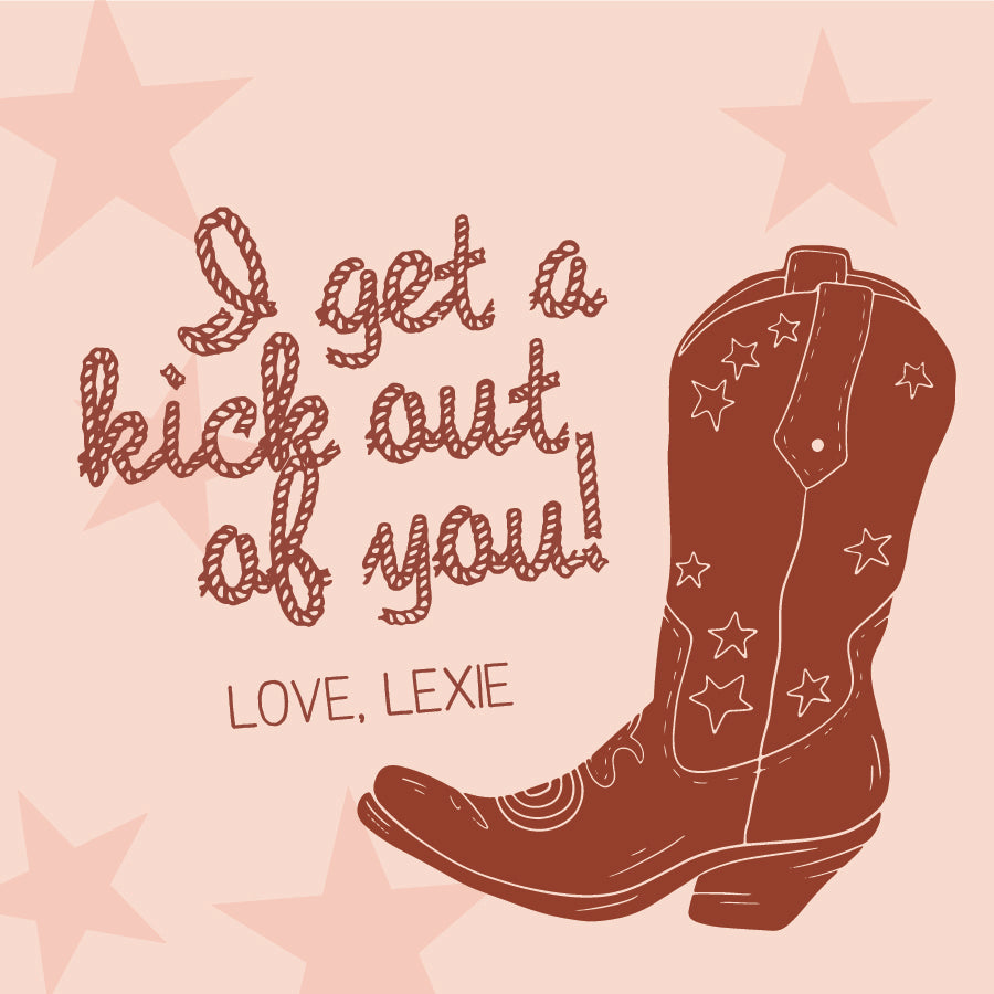 Kick out of You Valentine Tag