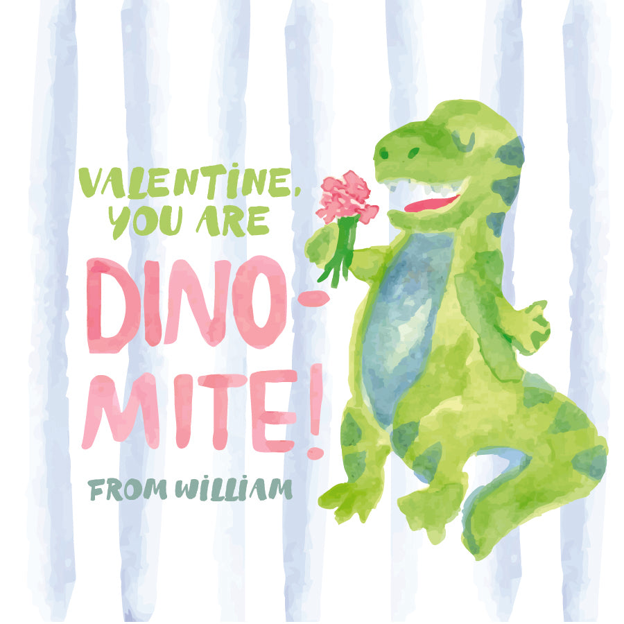 Dino-Mite Valentine Tag