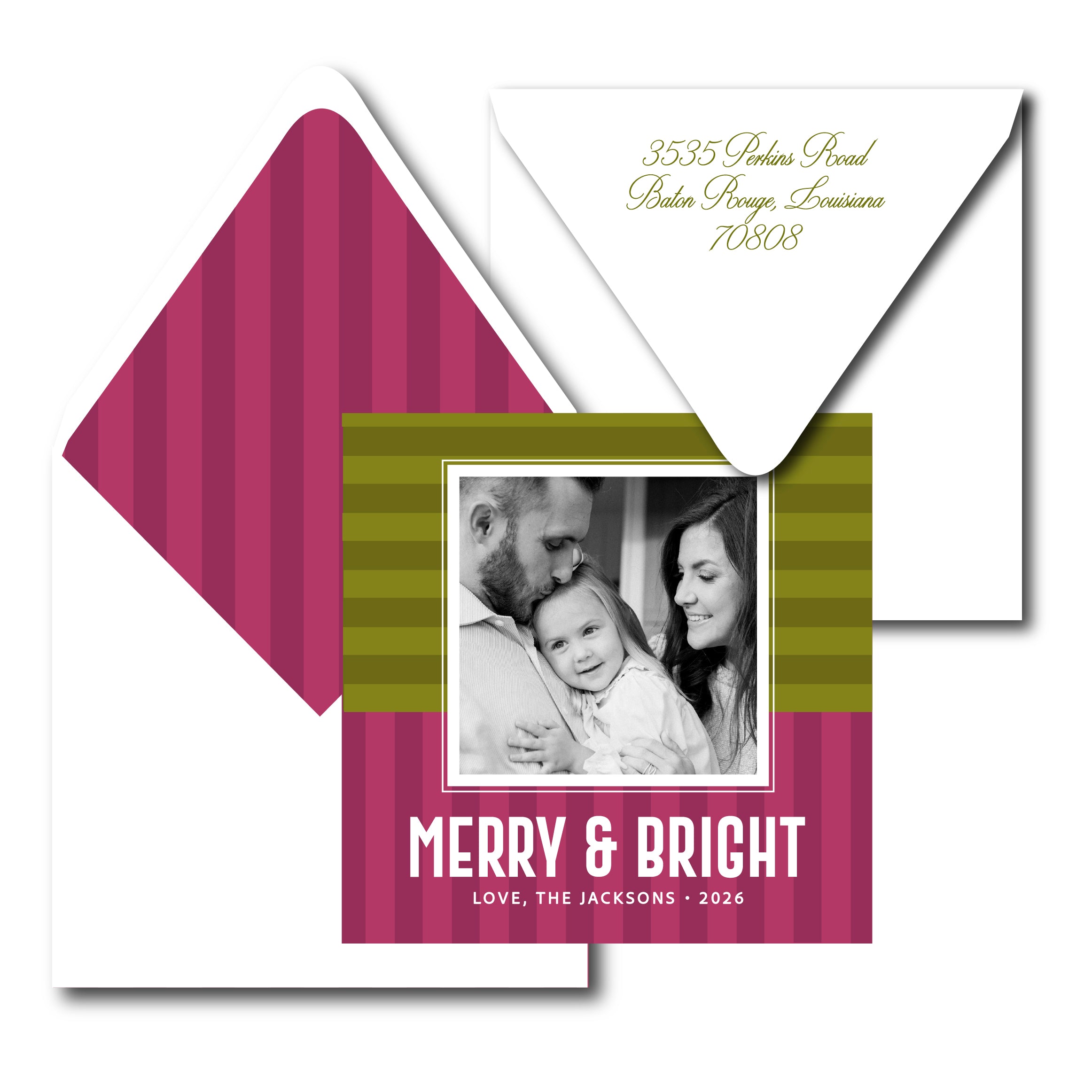 Merry & Bright Square Holiday Card